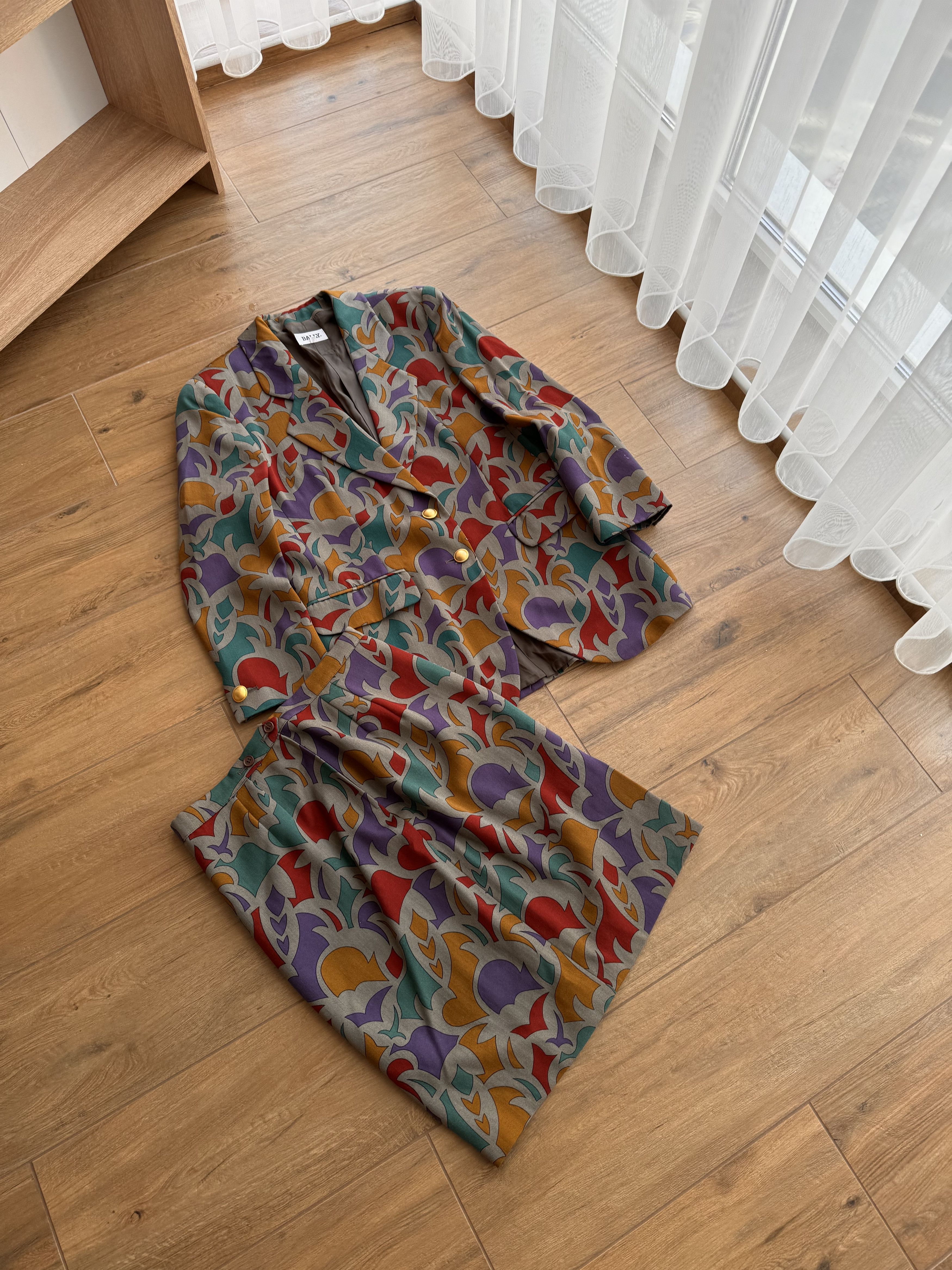 Bally Vintage Bally Gruppo GFT Collaudo Wool Floral Blazer&Ski Size L / US 10 / IT 46 - 6 Thumbnail