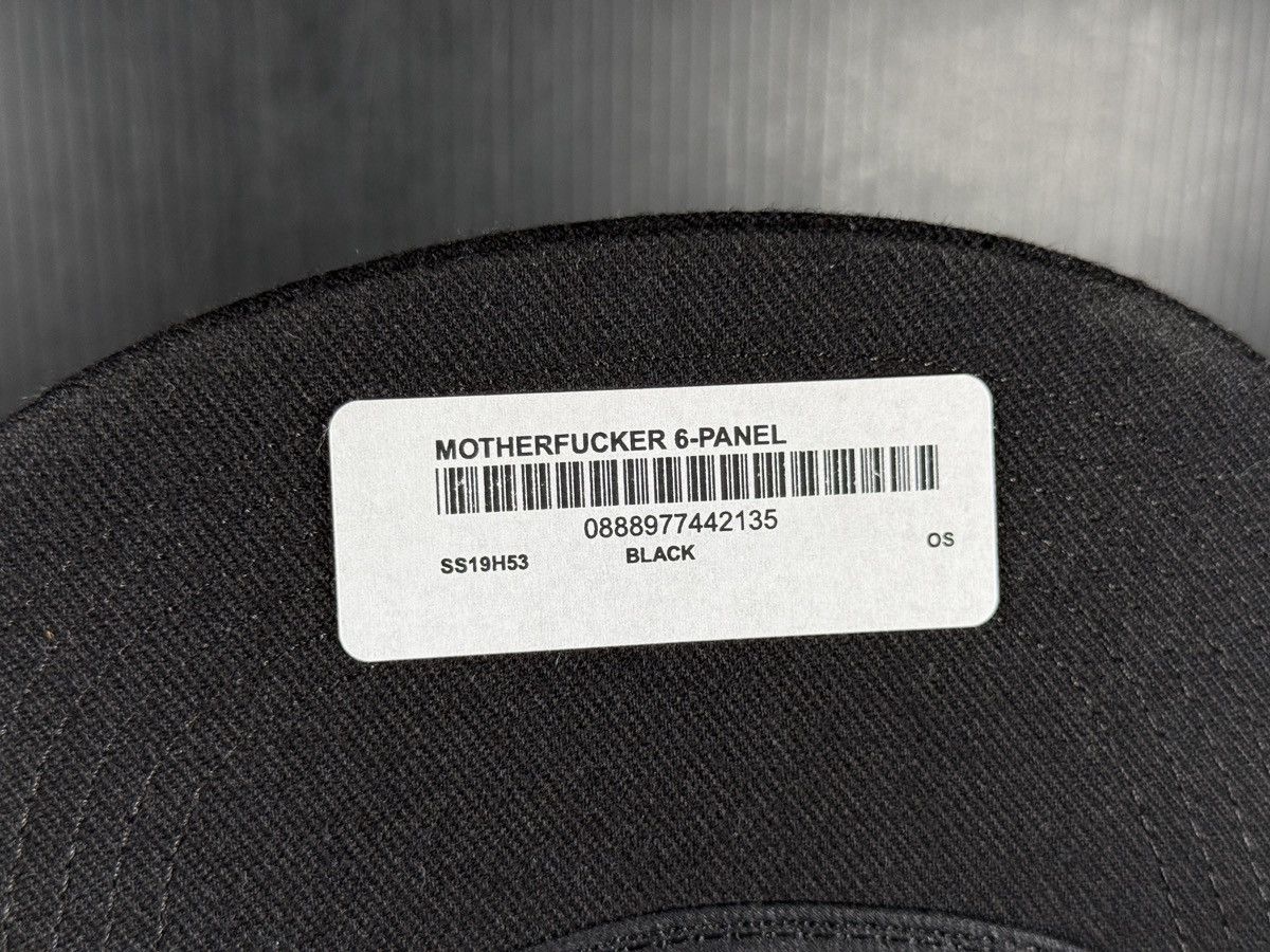 Supreme SUPREME SS19 MOTHERFUCKER 6-PANEL CAP BLACK SNAPBACK HAT Size ONE SIZE - 7 Thumbnail