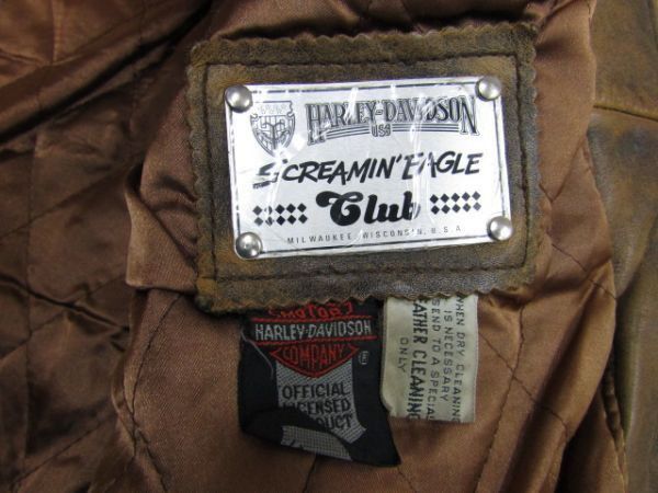 Harley Davidson Harley Davidson Cowhide Leather Single Rider Jacket patina Size US M / EU 48-50 / 2 - 6 Thumbnail
