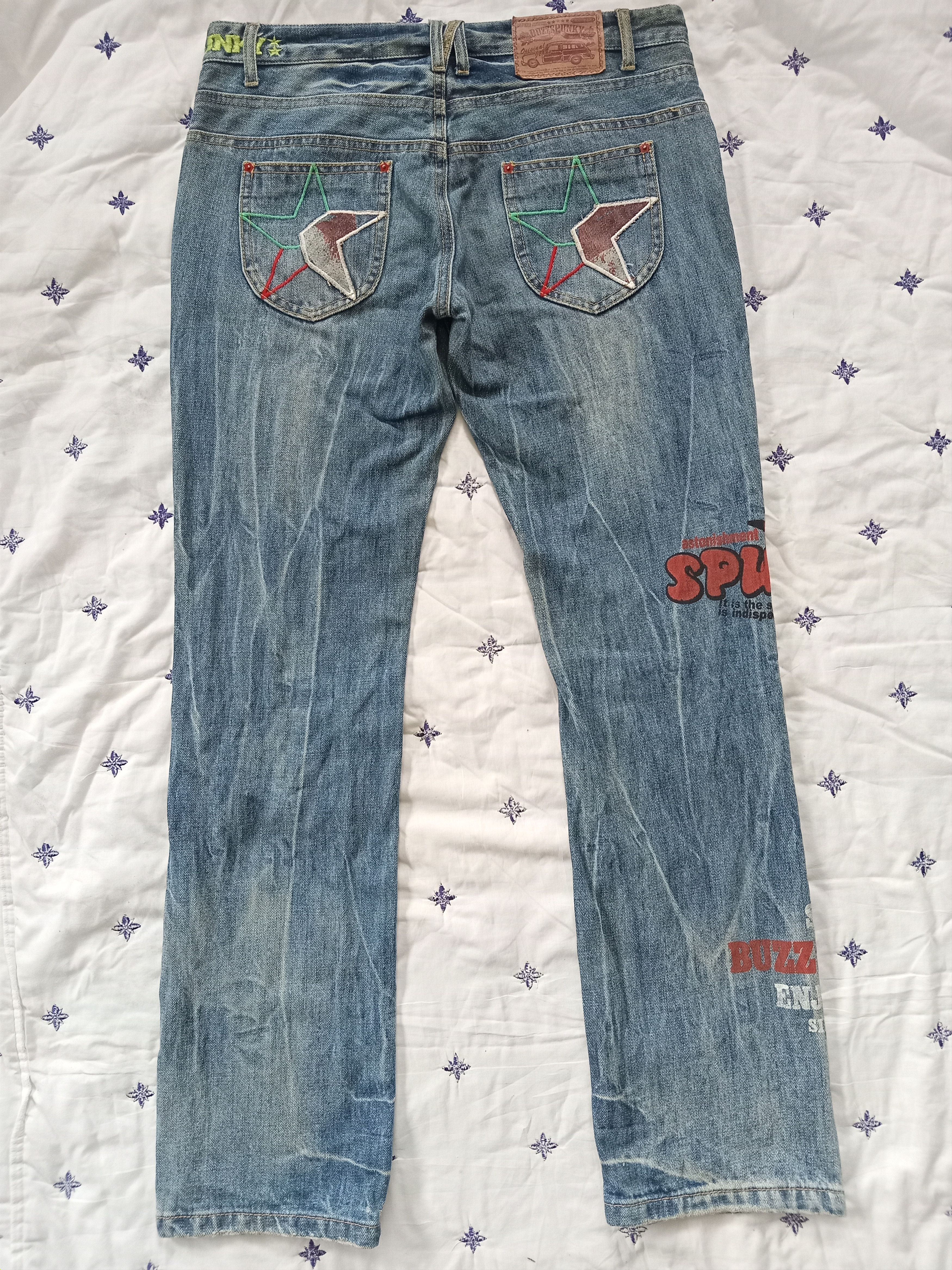 Japanese Brand BUZZ SPUNKY Rusty Distressed Patches Jeans Size US 32 / EU 48 - 9 Thumbnail