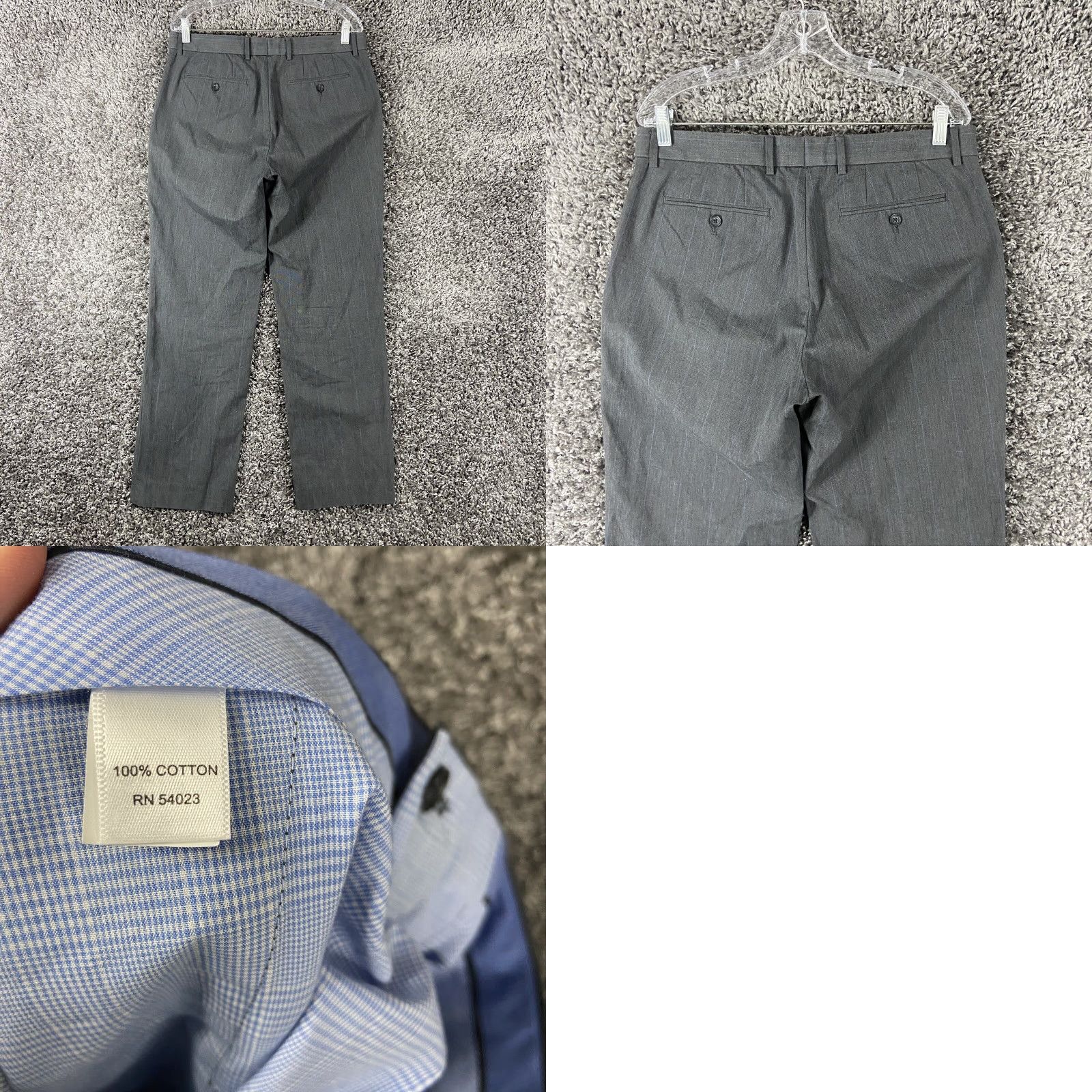 Banana Republic BANANA REPUBLIC Gray Dress Pants 33x32 Men's Regular Size US 33 - 8 Thumbnail