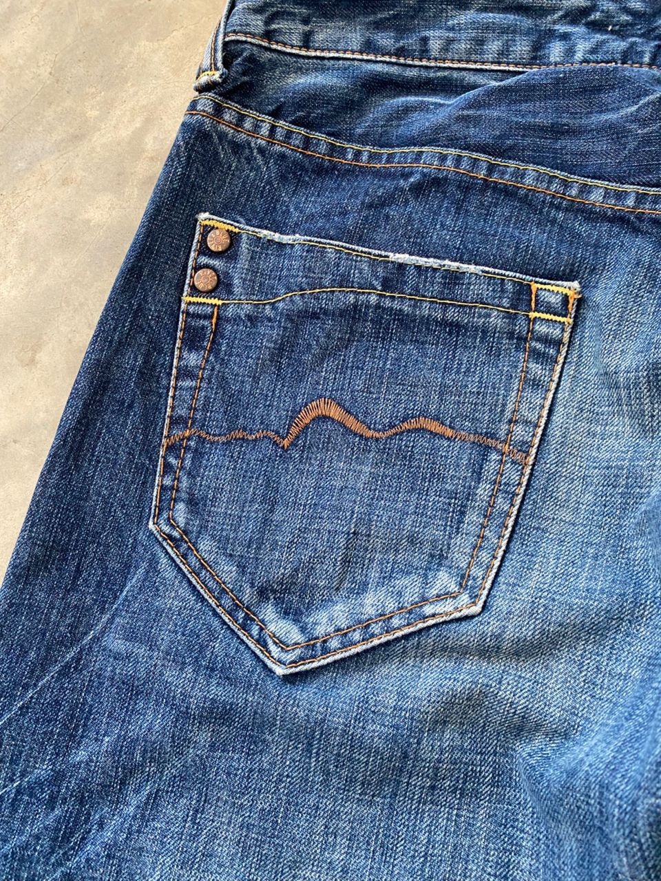 Japanese Brand Vintage River & Blue Flare Distressed Denim Size US 32 / EU 48 - 23 Thumbnail