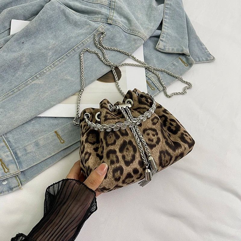 Leather Leopard Luxury Crossbody Bag Size ONE SIZE - 3 Thumbnail