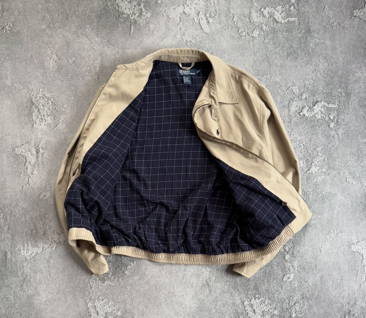 Polo Ralph Lauren × Vintage Polo Ralph Lauren XL beige zip bomber jacket collared 90s Size US XL / EU 56 / 4 - 9 Thumbnail