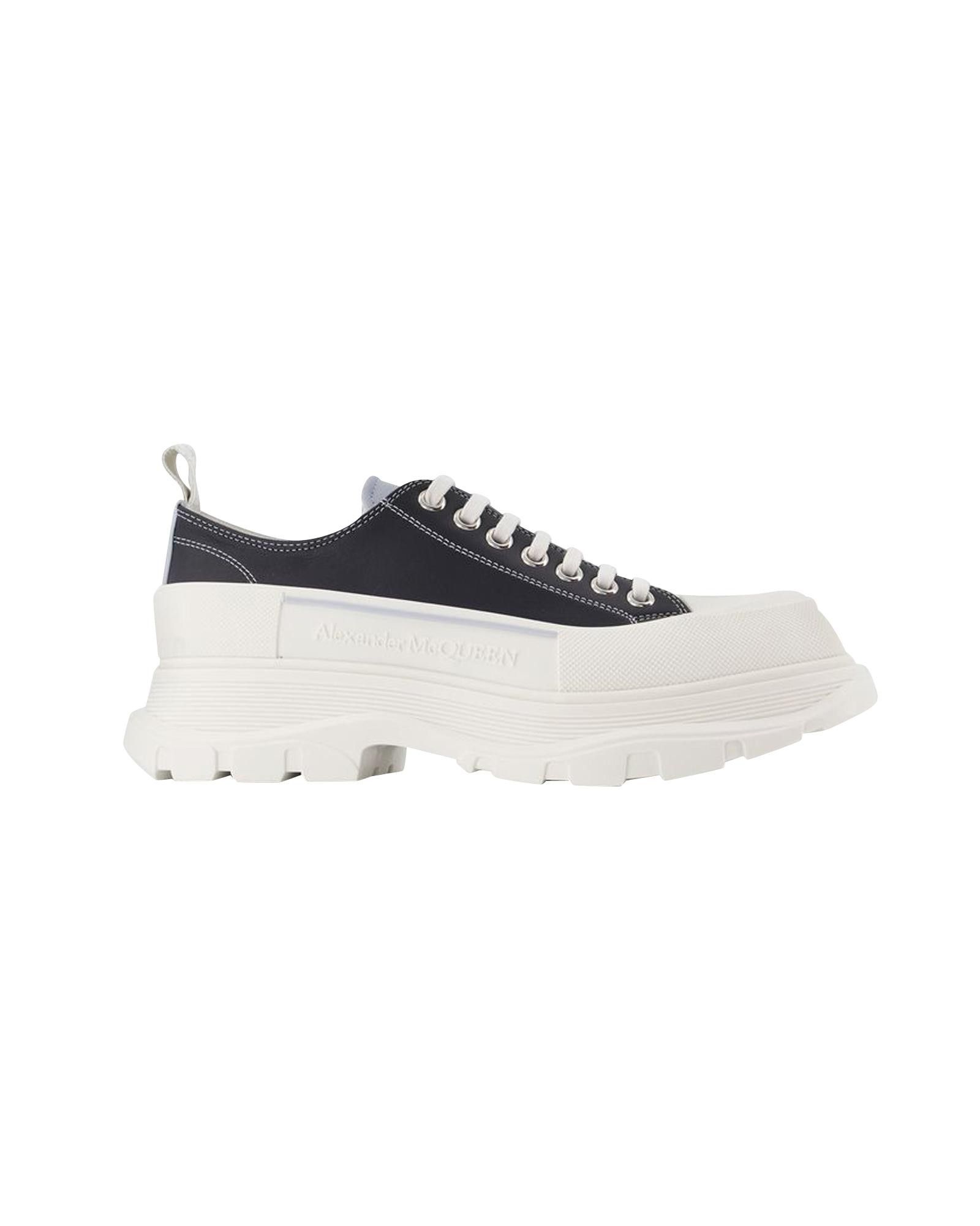 image of Alexander Mcqueen Chunky Leather Sneakers With Logo Sole, Men's (Size 7)