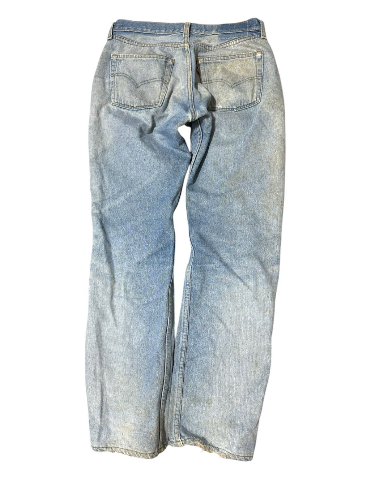Vintage VTG 90s Levi's 501 Made in USA Thrashed Distressed Size US 29 - 2 Thumbnail