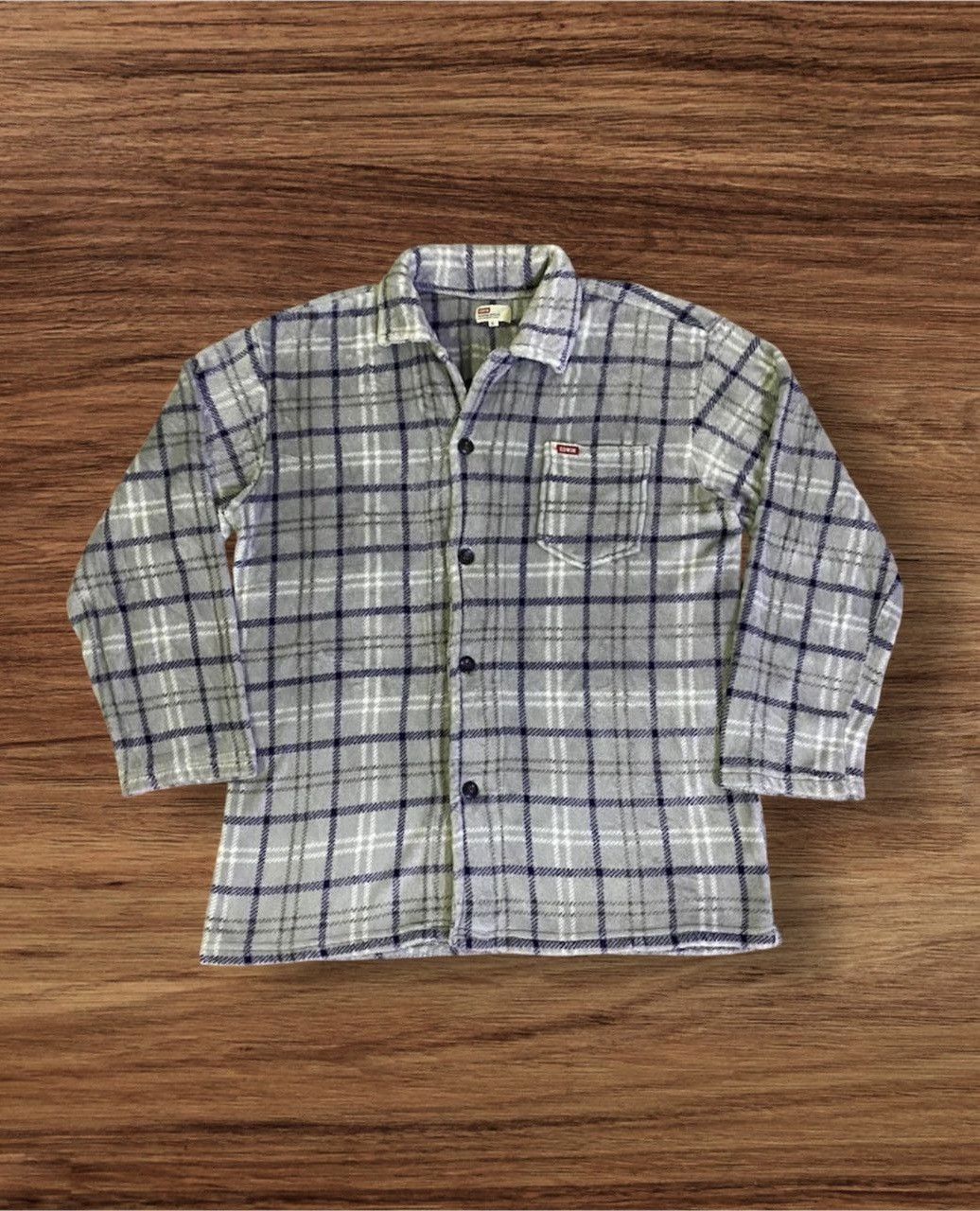Edwin Vintage Edwin Single Pocket Button Up Flannel Fleece Size US L / EU 52-54 / 3 - 1 Thumbnail