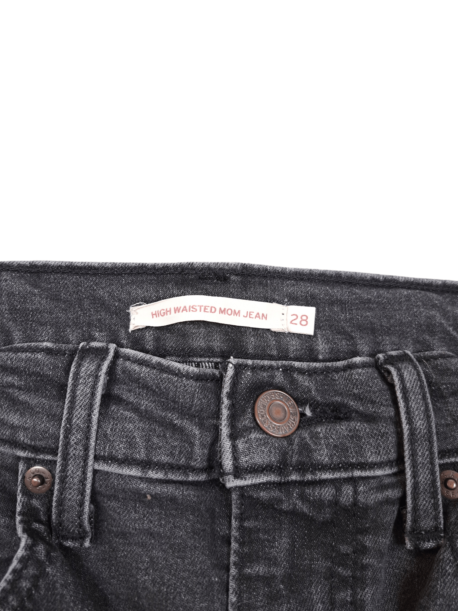 Levi's × Levi's Vintage Clothing × Vintage 💎 Levi's 28/29 High Waisted Mom Jeans Dark Grey Denim Size 28" / US 6 / IT 42 - 6 Thumbnail