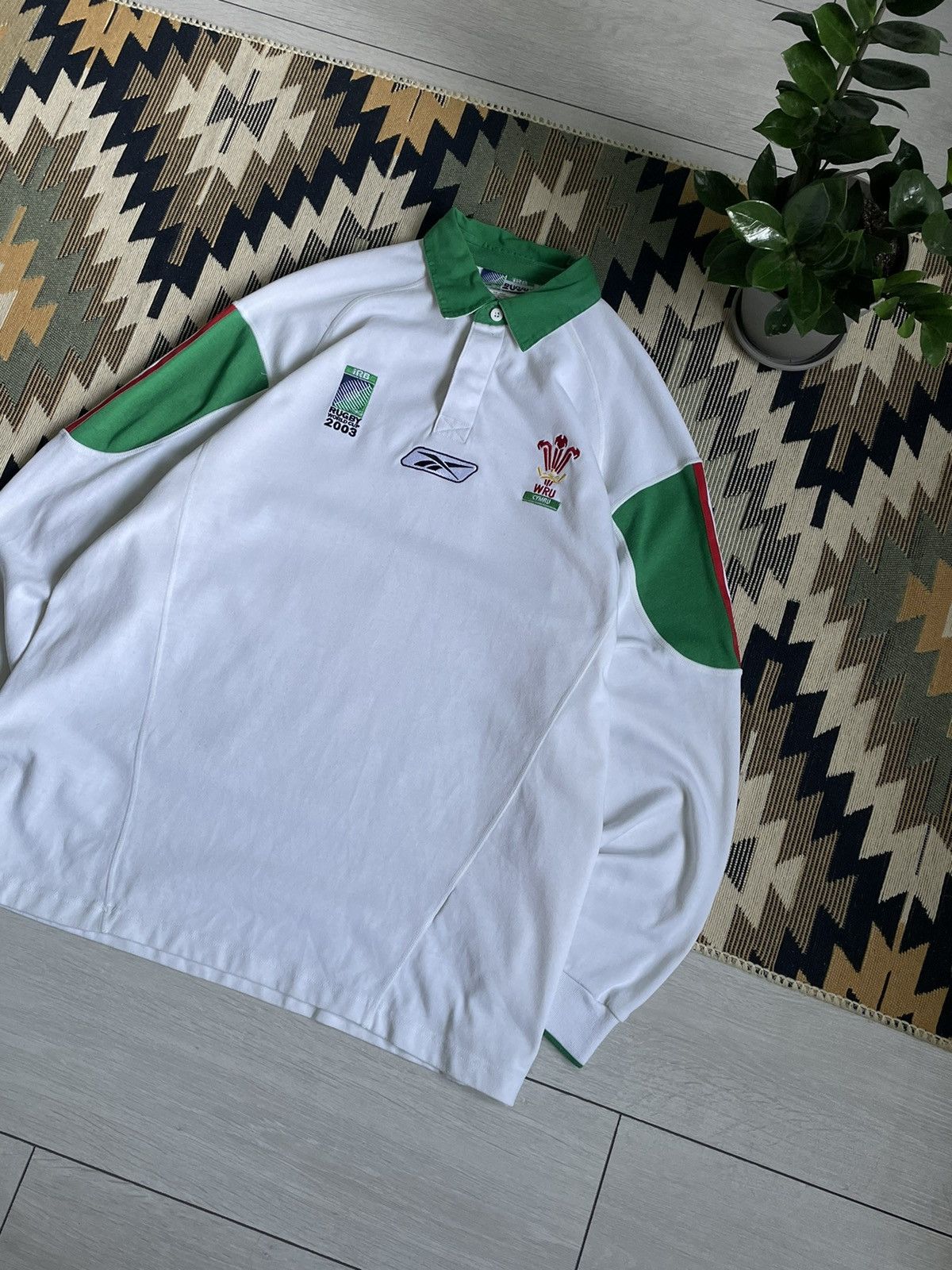 Reebok × Vintage Vintage Reebok WRU World Cup 2003 Rugby Longsleve Size US L / EU 52-54 / 3 - 4 Thumbnail