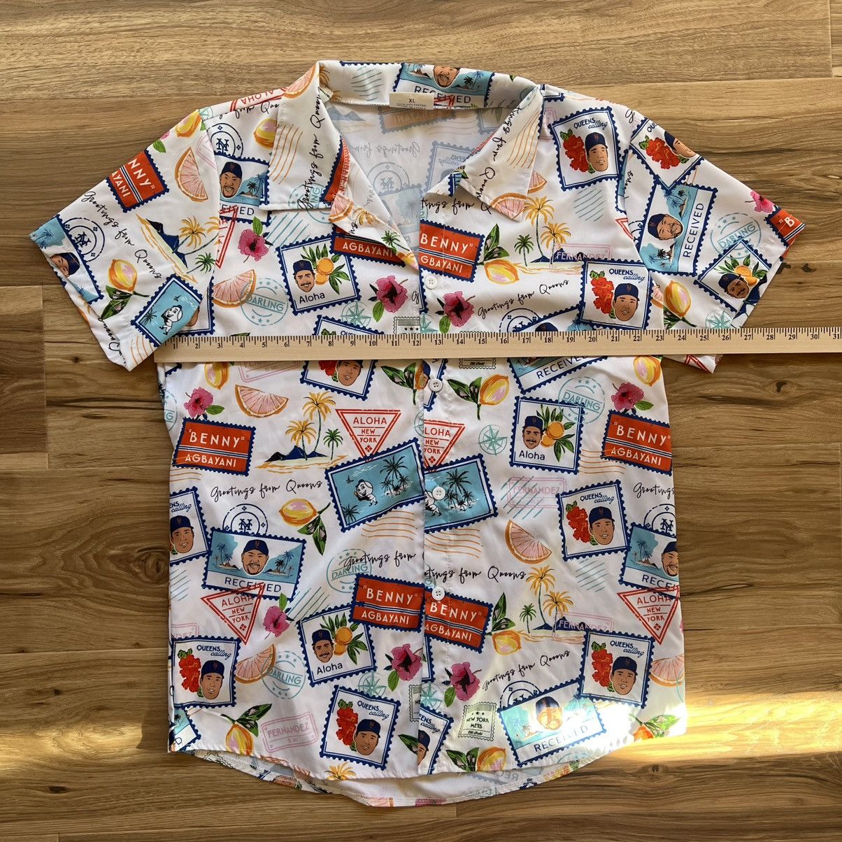 MLB New York Mets Hawaiian Shirt Benny Agbayani XL White Size US XL / EU 56 / 4 - 5 Thumbnail