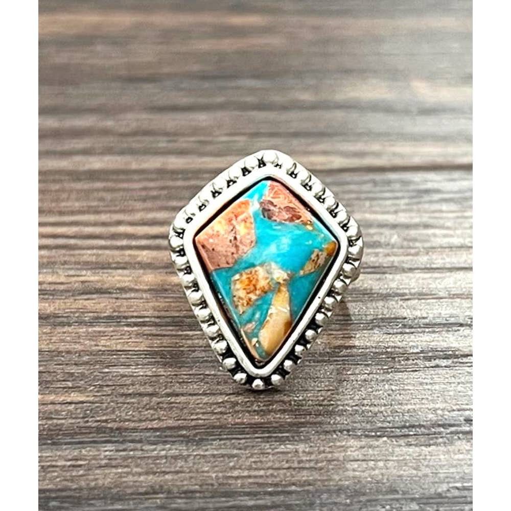 Other Navajo Arrowhead Gemstone Adjustable Statement Cuff Ring for Size ONE SIZE - 1 Thumbnail