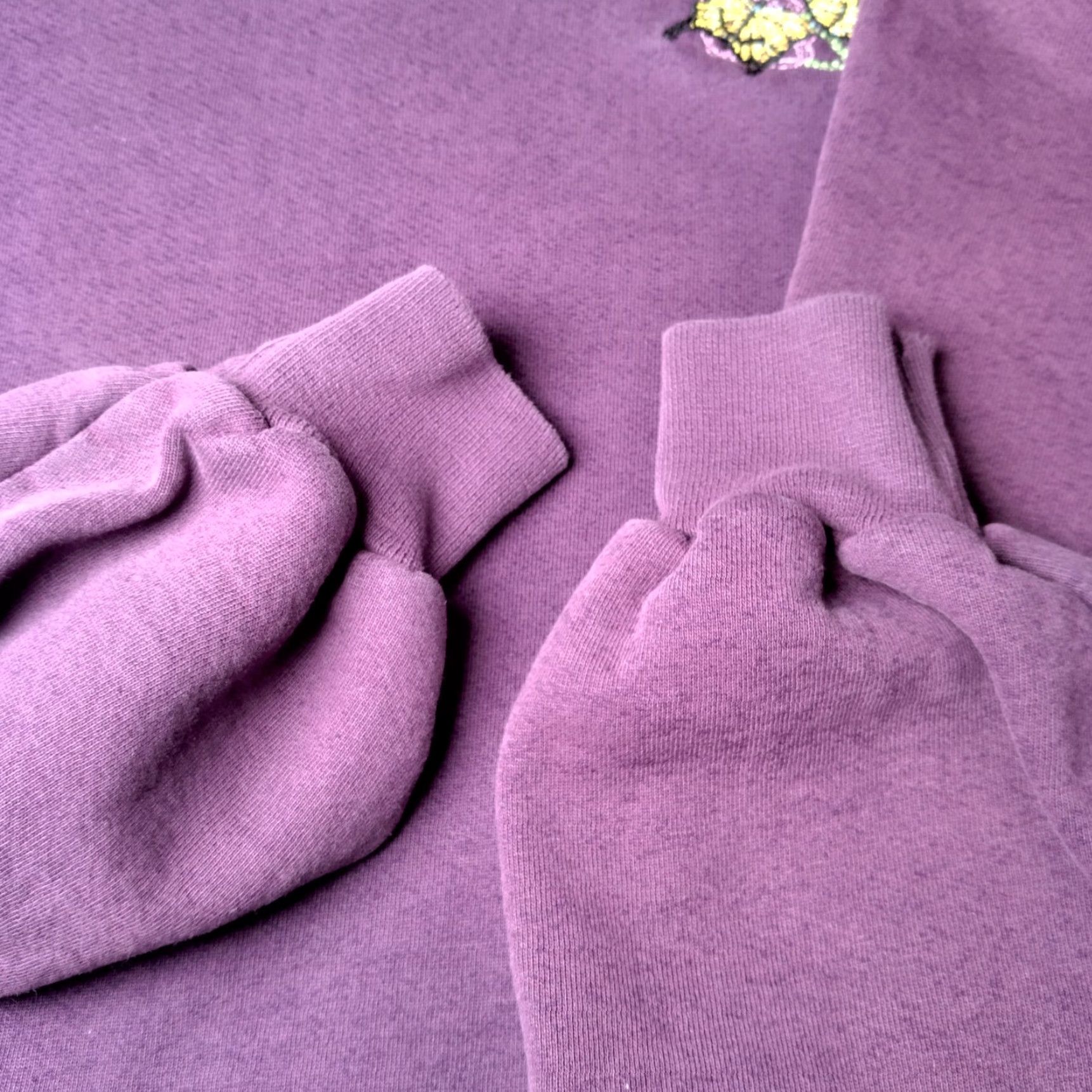 Jerzees VINTAGE Jerzees West Virginia Sweatshirt XL Purple Pullover Cotton Butterfly Nature Mens Size US XL / EU 56 / 4 - 7 Thumbnail