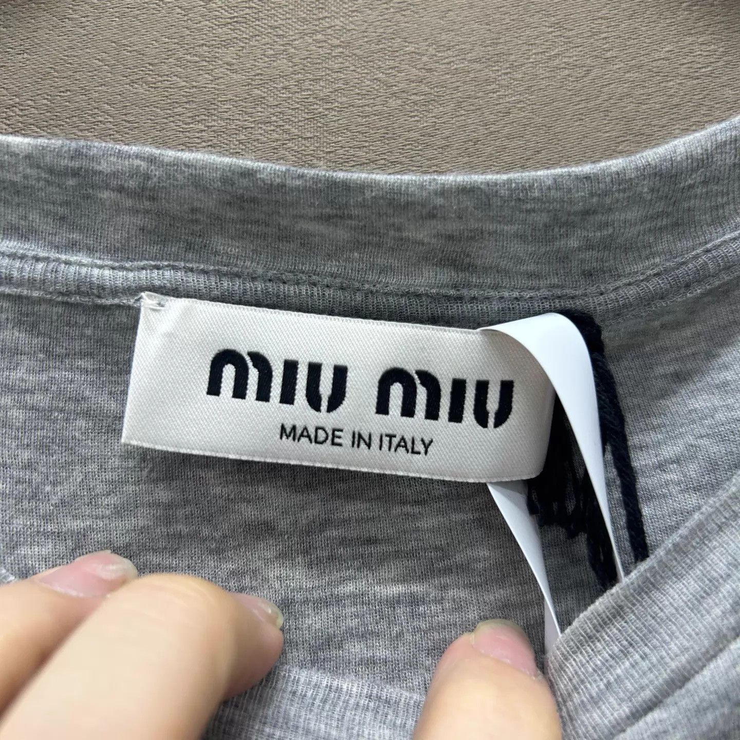 Miu Miu MIU MIU new with tags gray long sleeve top S ys002071 Size S / US 4 / IT 40 - 3 Thumbnail