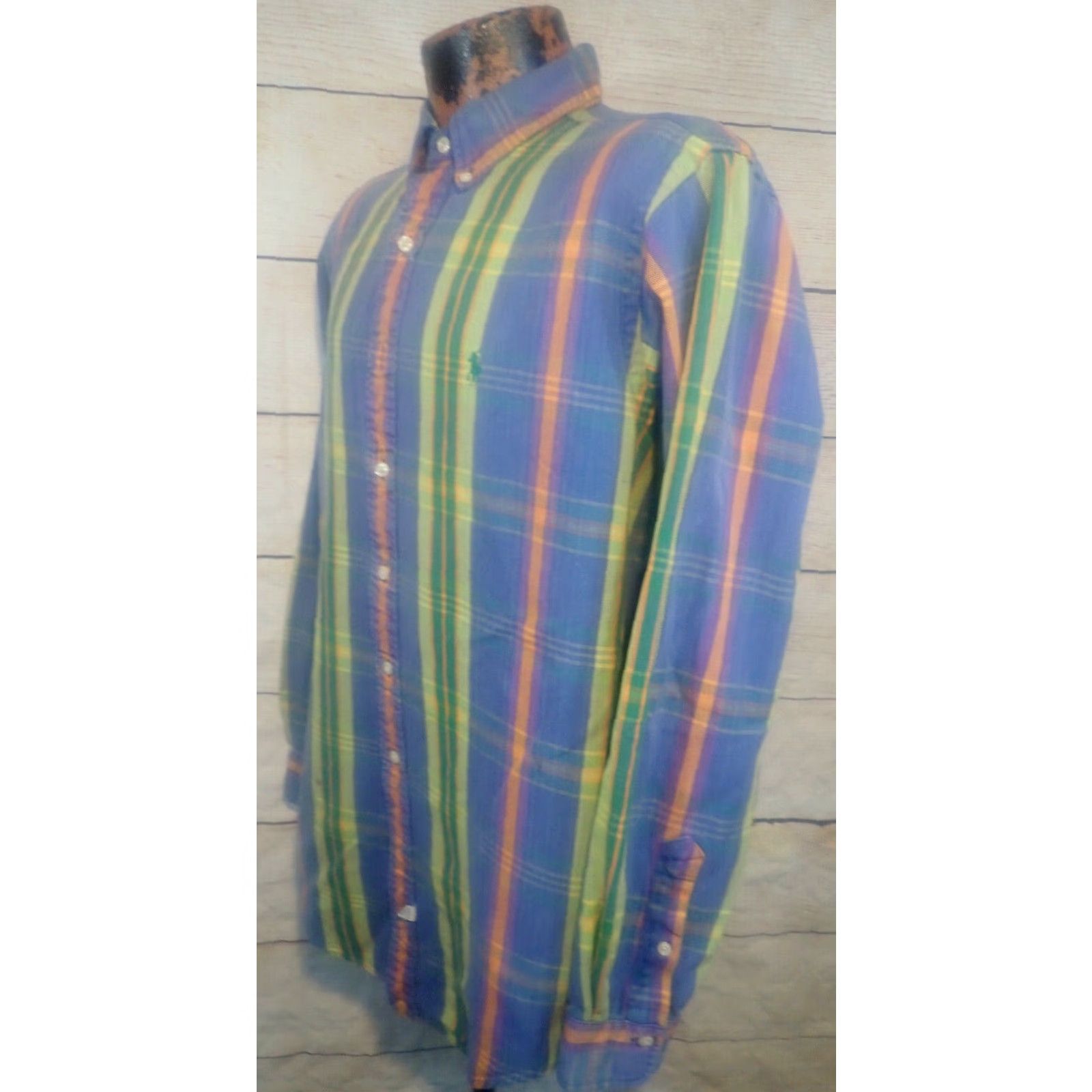Polo Ralph Lauren Polo Ralph Lauren Plaid Flannel Shirt Men Multicolor Green Blue Long Sleeve Button-Up Adult Large Size US L / EU 52-54 / 3 - 2 Thumbnail