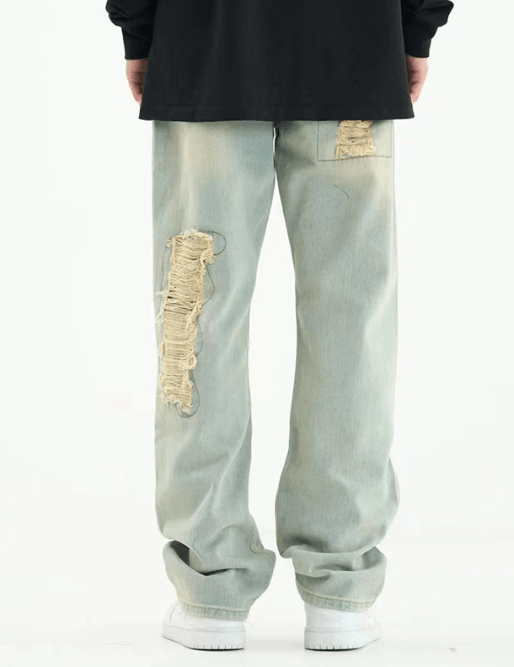 Japanese Brand American high street washed distressed fashion ripped jeans Size US 32 / EU 48 - 4 Thumbnail