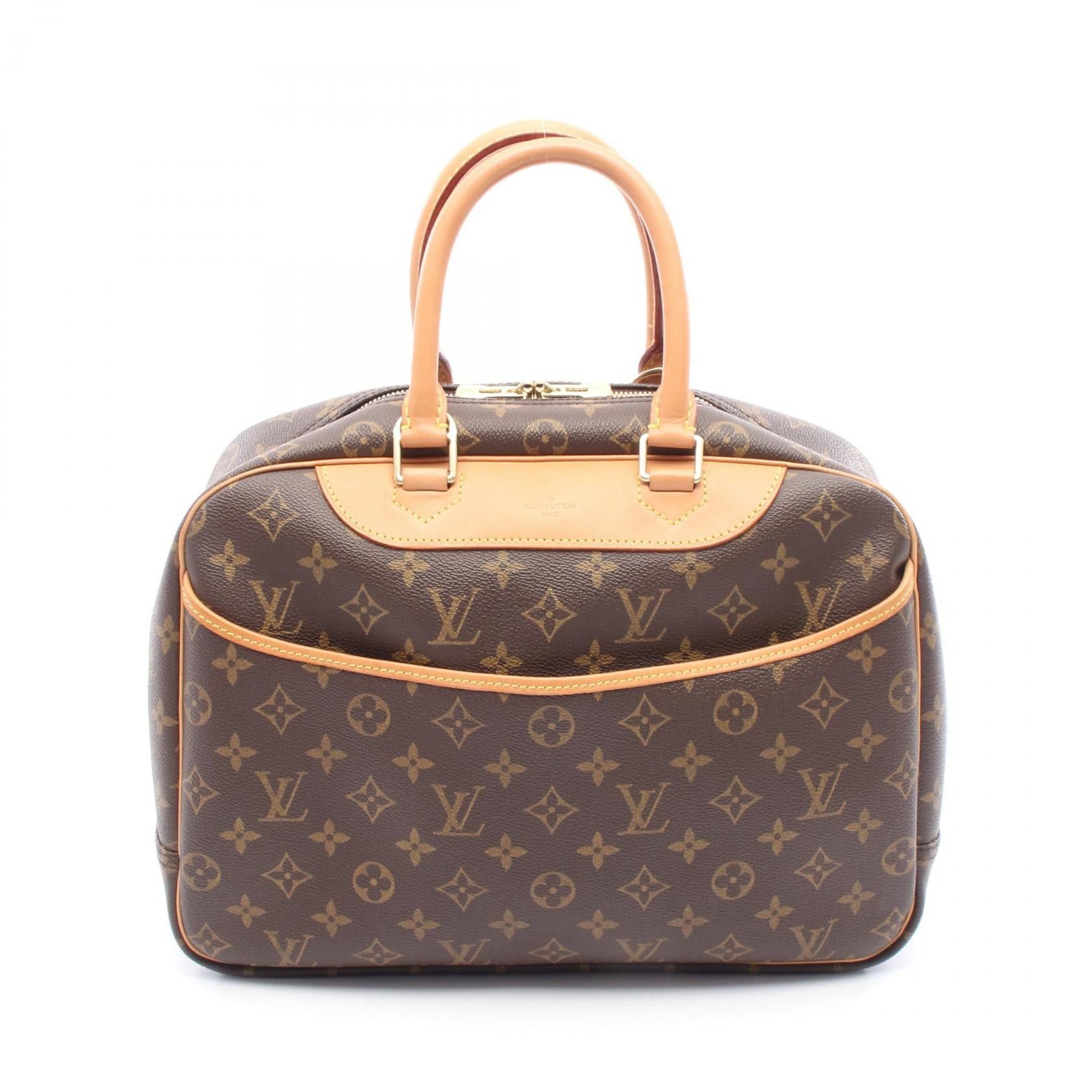 Louis Vuitton Louis Vuitton Deauville Bowling Vanity Monogram Handbag Leather Brown Size ONE SIZE - 1 Thumbnail