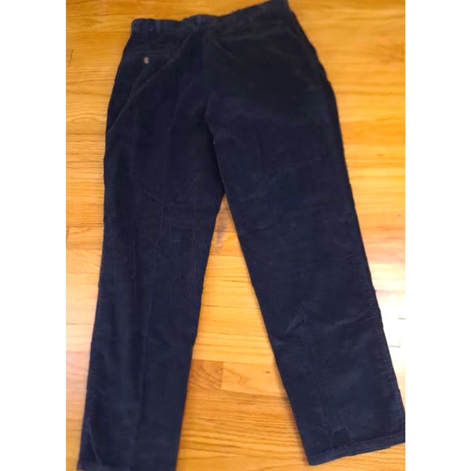 Vintage Cotton Supply Quality Goods USA Made Thick Navy Corduroy Pants Unisex Adults 36 Regular Bootcut 32 Inseam Blue Cotton Corduroy Dress Pants Size US 36 / EU 52 - 5 Thumbnail