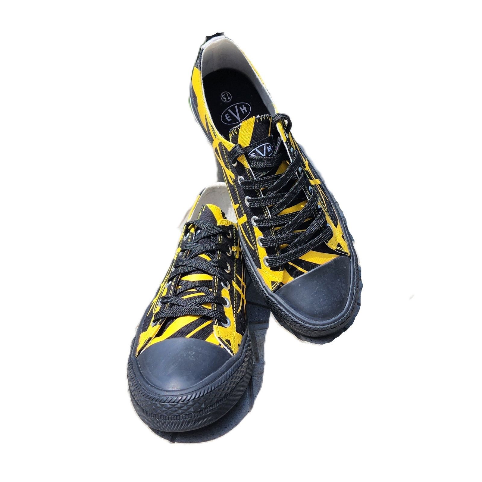 Designer Eddie Van Halen 5150 Guitar Design Canvas Sneakers 7.5 Size US 7.5 / IT 37.5 - 11 Thumbnail