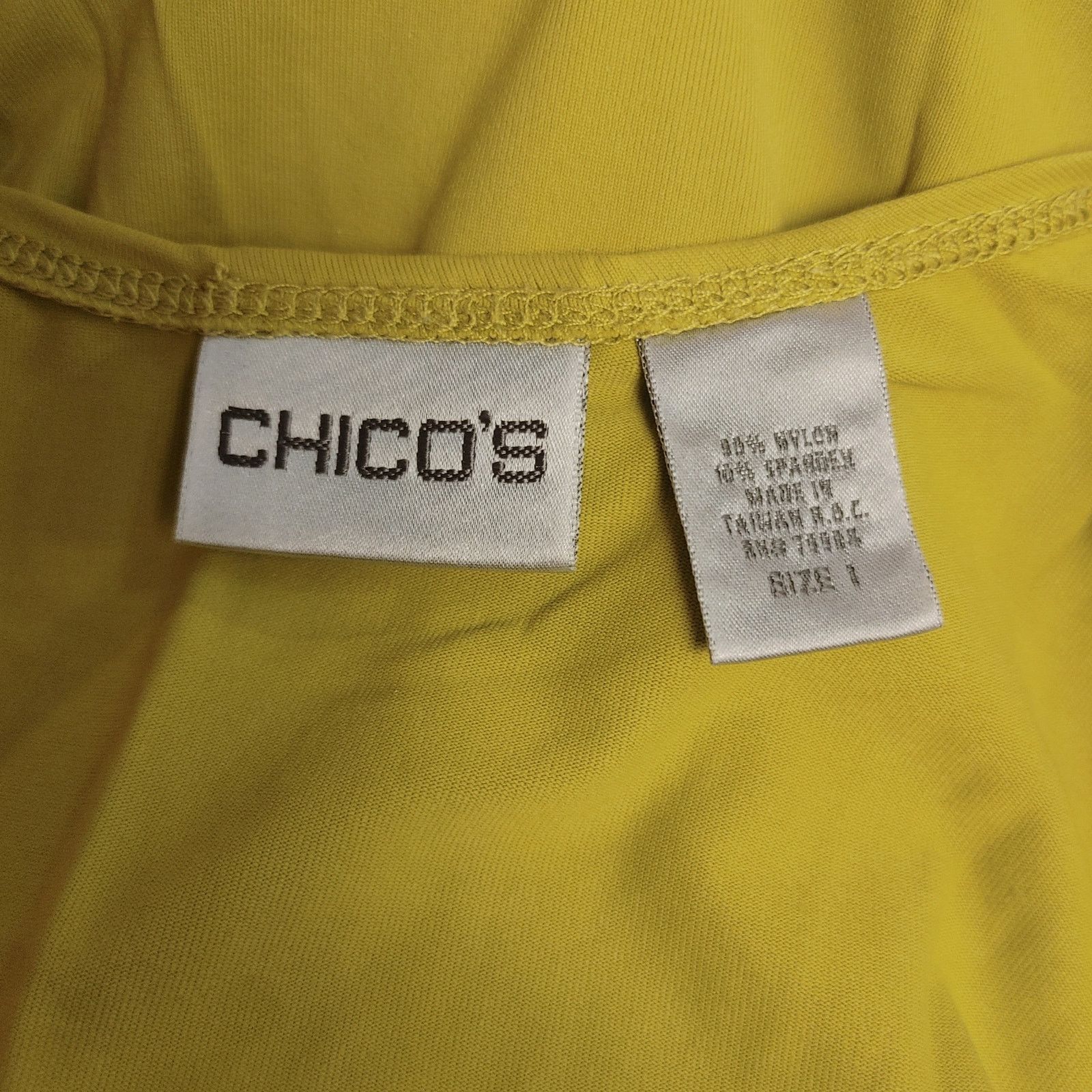 Chicos Chico's Women's 1 Yellow Sleeveless Round Neck Tank Top Size M / US 6-8 / IT 42-44 - 3 Thumbnail