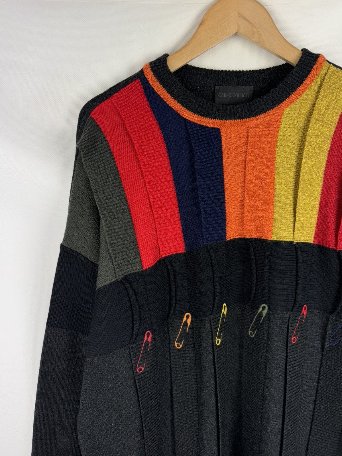 Carlo Colucci × Vintage Carlo Colucci Men’s 3D Knit Cotton / Wool Sweater Pullover Size US XL / EU 56 / 4 - 4 Thumbnail