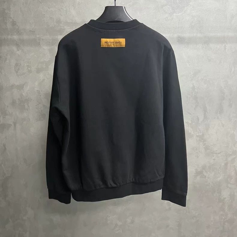Louis Vuitton LOUIS VUITTON Black studded logo crewneck pullover long sle Size US L / EU 52-54 / 3 - 5 Thumbnail