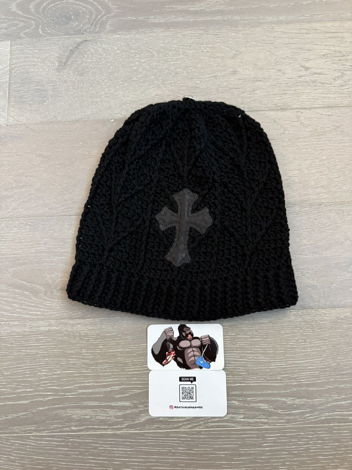 Chrome Hearts Chrome Hearts Cross Patch Cashmere Beanie Mens Size ONE SIZE - 2 Thumbnail