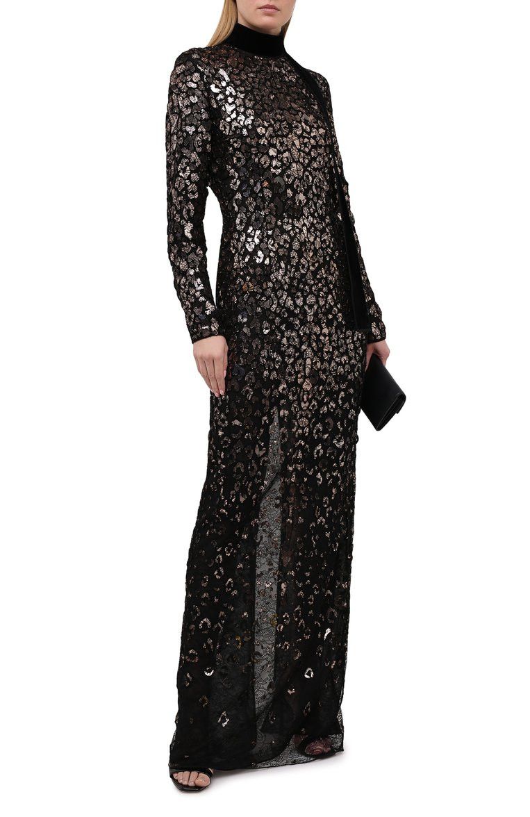 Tom Ford o1w1db10225 AB2889 Maxi Dress in Black Size M / US 6-8 / IT 42-44 - 2 Thumbnail
