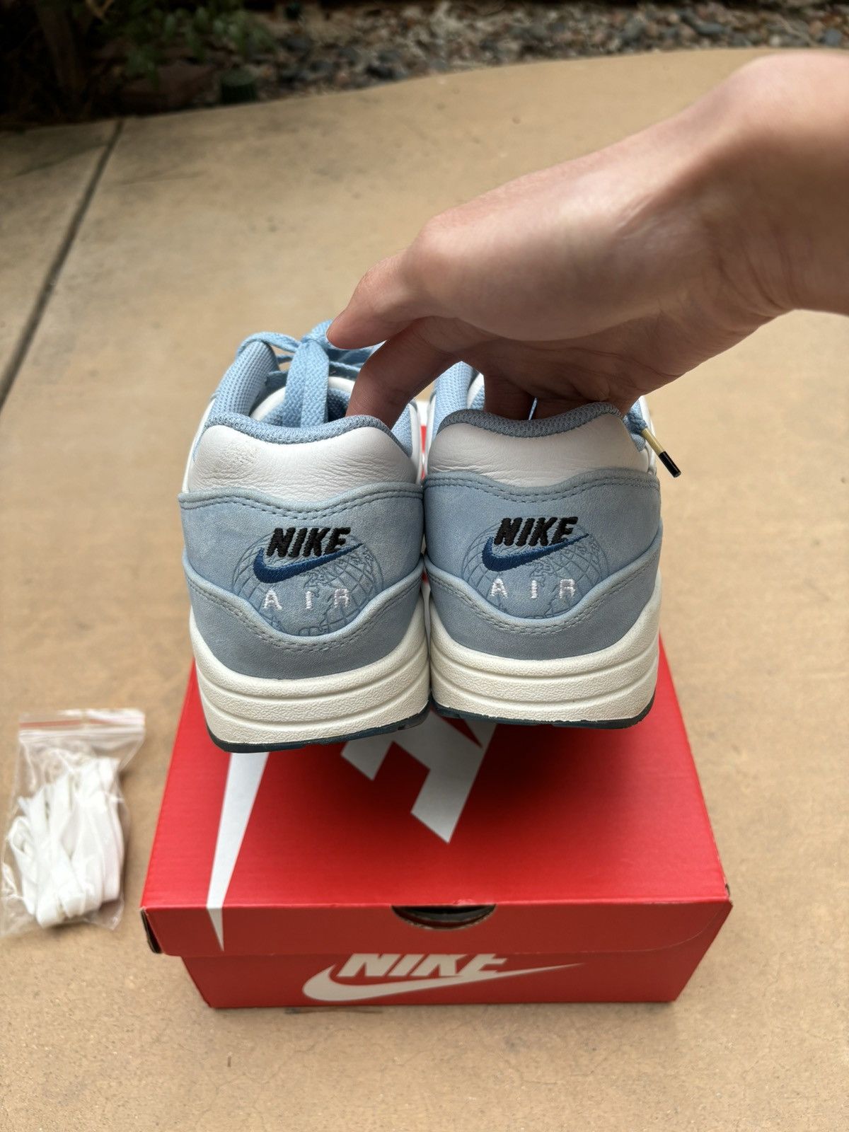 Nike Nike Air Max 1 Premium - Blue Print Size US 9.5 / EU 42-43 - 5 Thumbnail