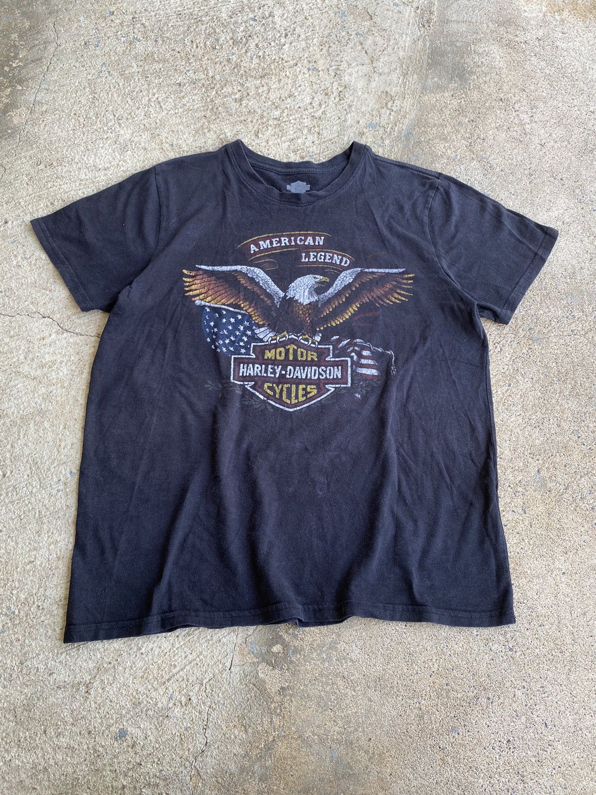 Harley Davidson × Vintage Vintage Y2K Harley Davidson Eagle Essential Faded Shirt Size US L / EU 52-54 / 3 - 1 Thumbnail