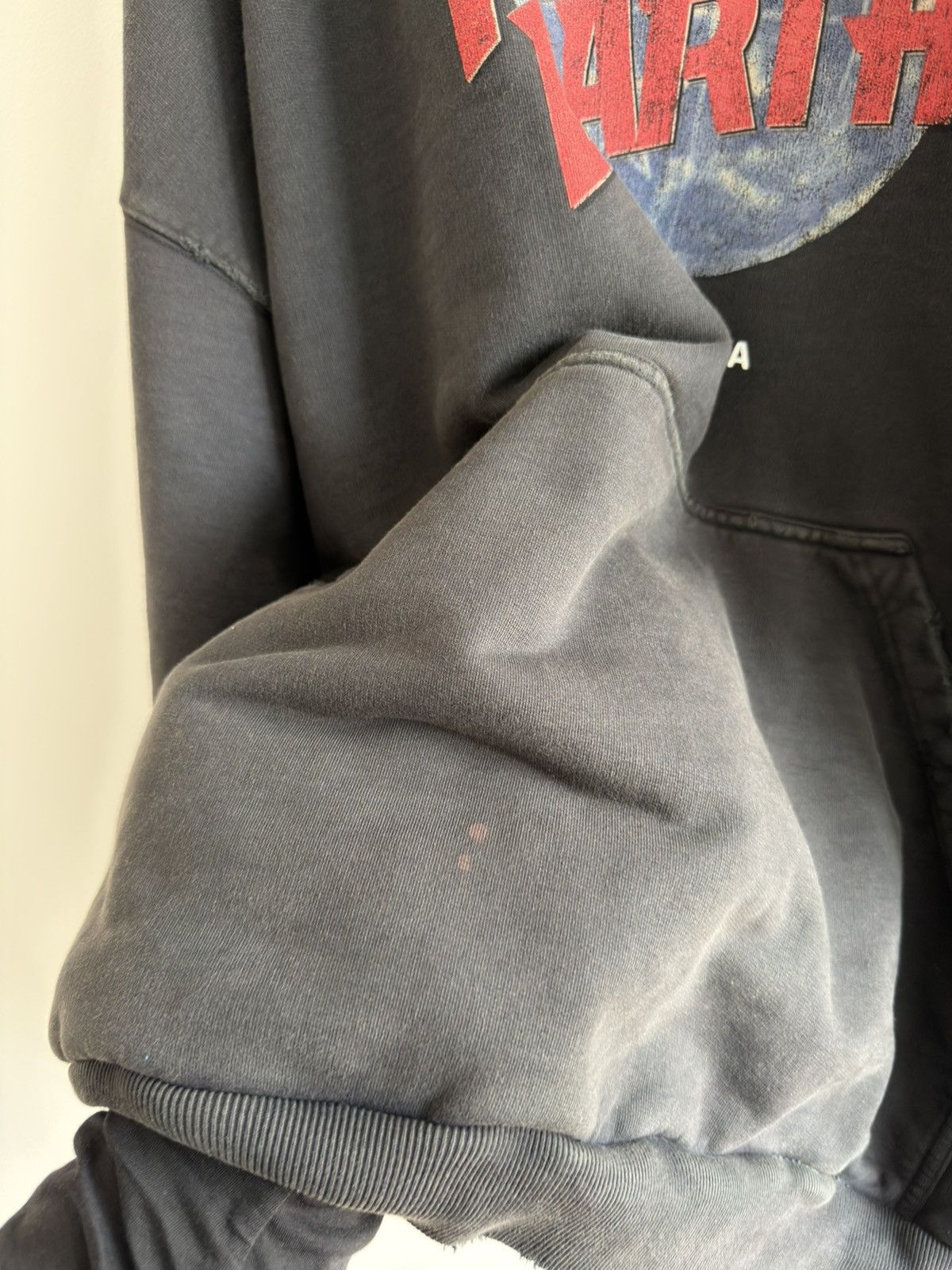 Balenciaga BALENCIAGA DEMNA WINTER 24 HOODIE DISTRESSED PLANET HOLLY Size US XL / EU 56 / 4 - 9 Thumbnail