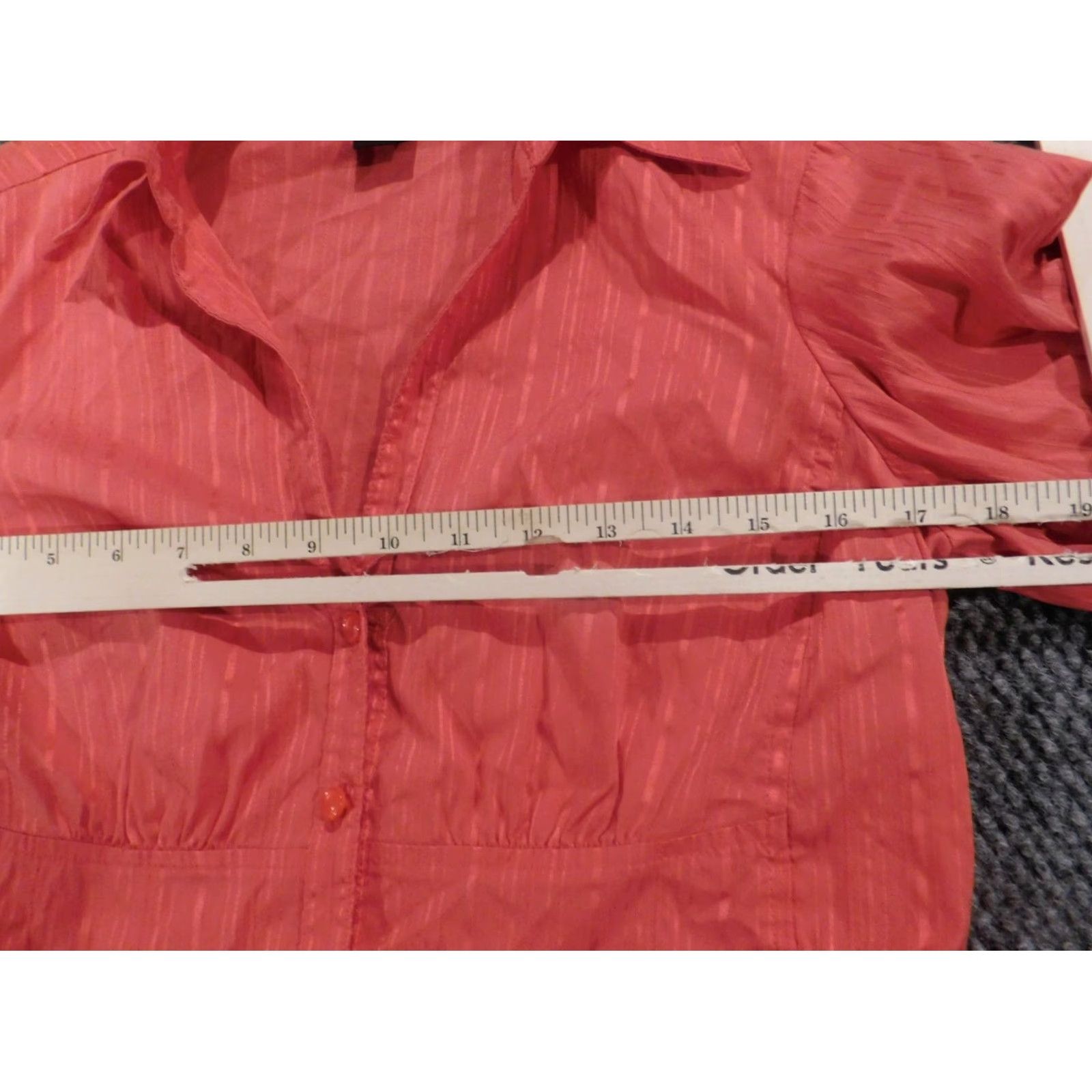 Vintage Rafaella Womens Button-Up Shirt 8 Pink Casual Long Sleeve Crew Neck Cotton Nylon Rayon Button-Up Regular Fit Size M / US 6-8 / IT 42-44 - 6 Thumbnail