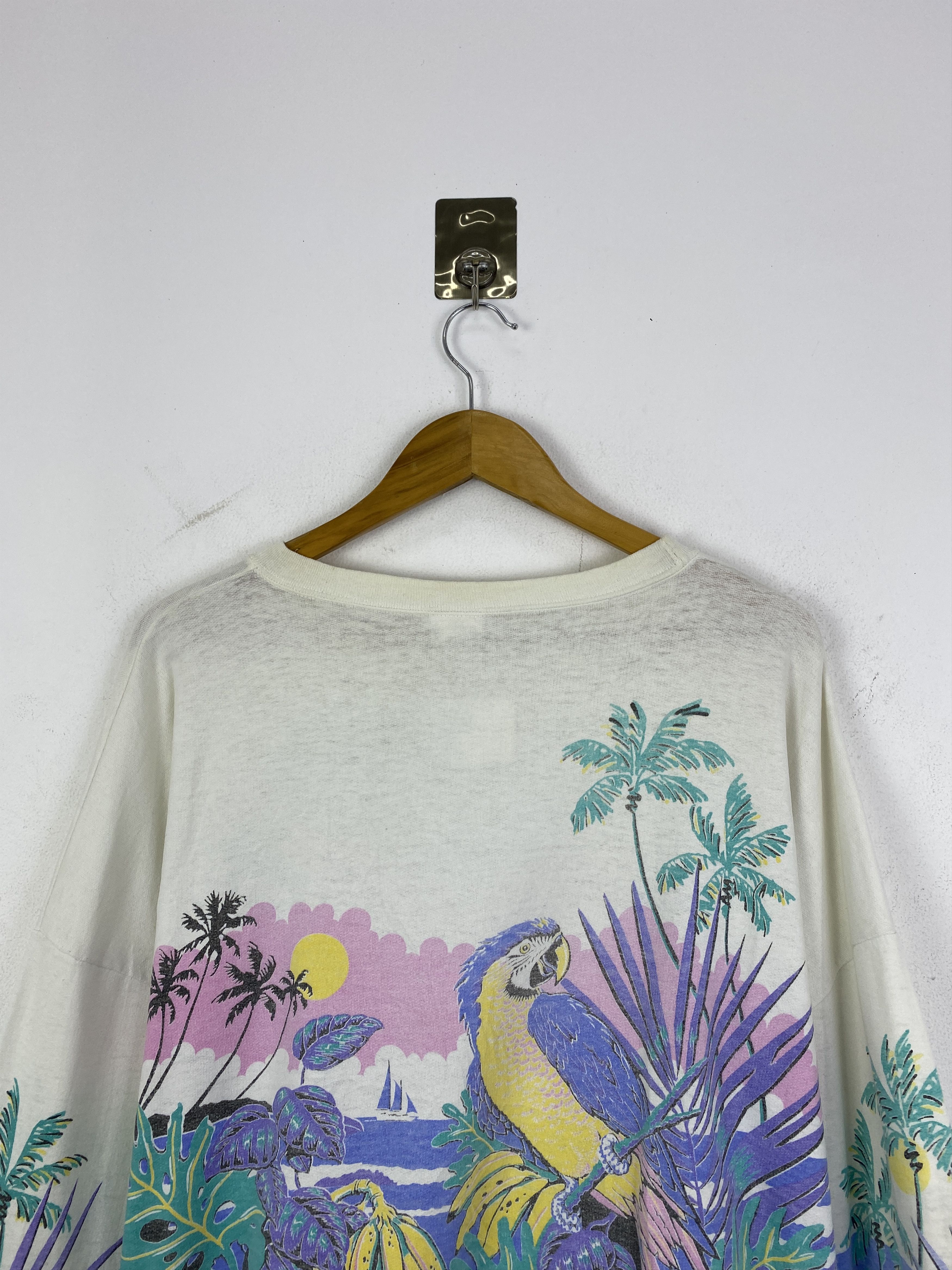 Vintage Vintage 90s Maui All overprinted Pullover Sweatshirt SH0219 Size US L / EU 52-54 / 3 - 4 Thumbnail