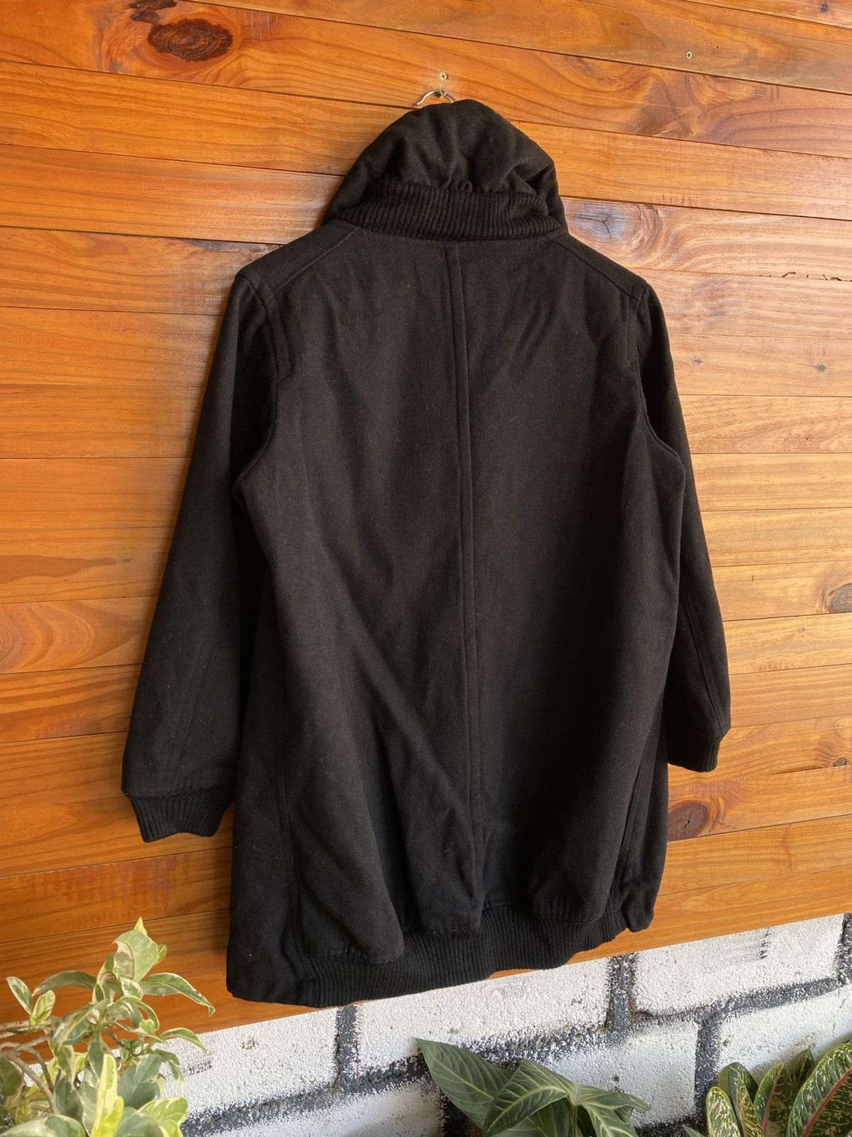 Issey Miyake mercibeaucoup, Black Wool Blend Padded Coat Hooded Jacket Size US S / EU 44-46 / 1 - 12 Thumbnail
