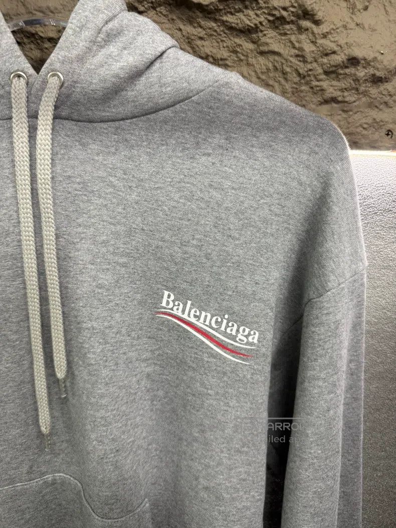 Balenciaga Balenciaga Grey Hooded Sweatshirt Size US XS / EU 42 / 0 - 2 Thumbnail