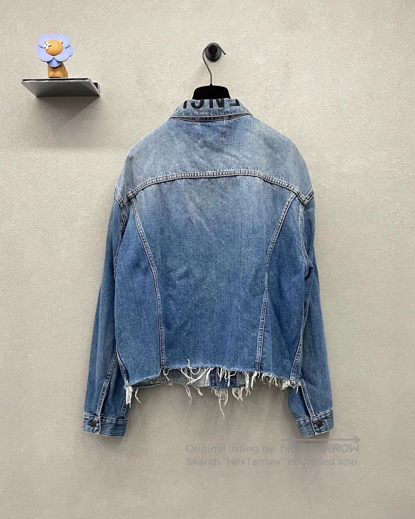Balenciaga balenciaga blue denim jacket with distressed hem. Size US XS / EU 42 / 0 - 2 Thumbnail