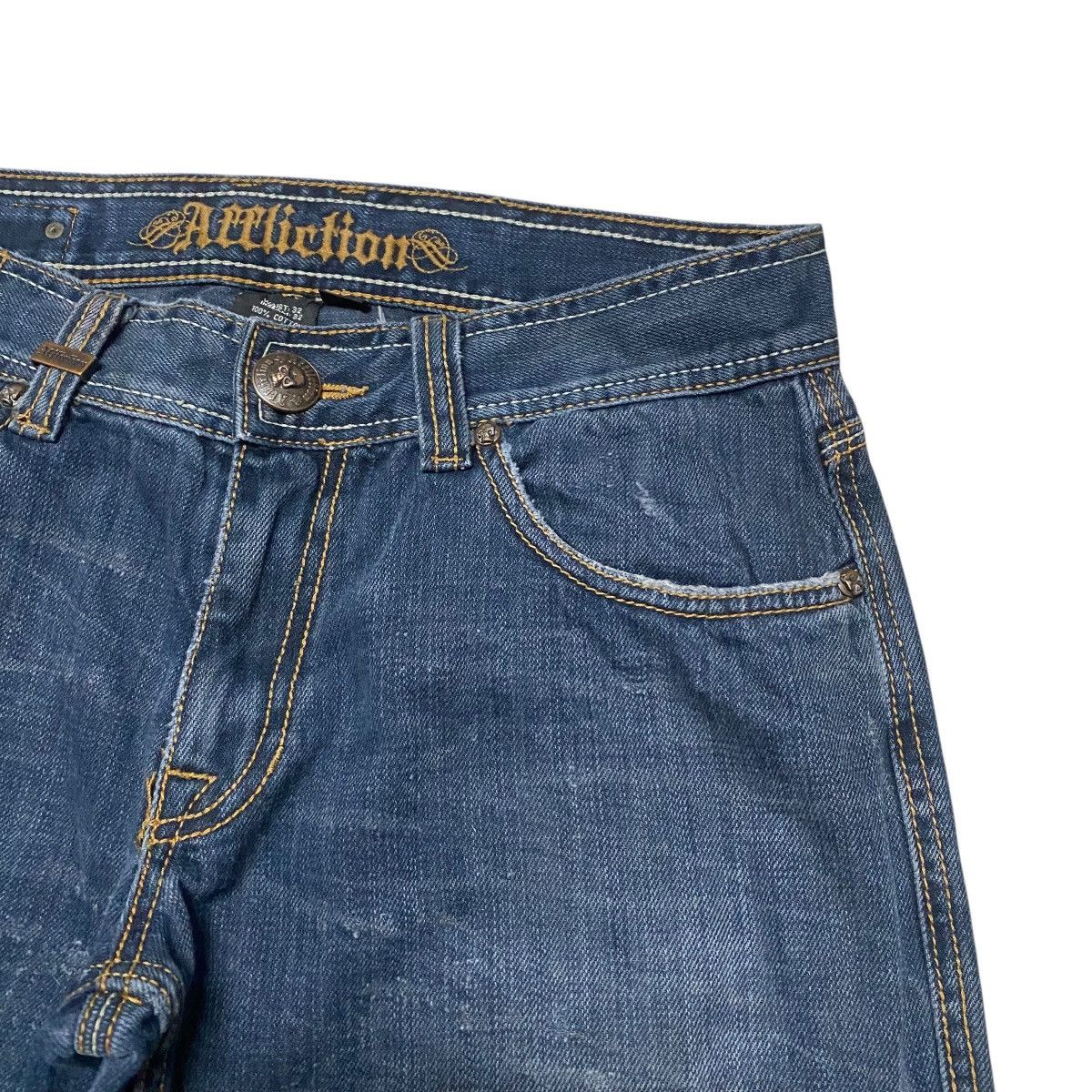 Affliction Vintage Y2K AFFLICTION Denim Embroidered Jeans Size US 32 / EU 48 - 6 Thumbnail