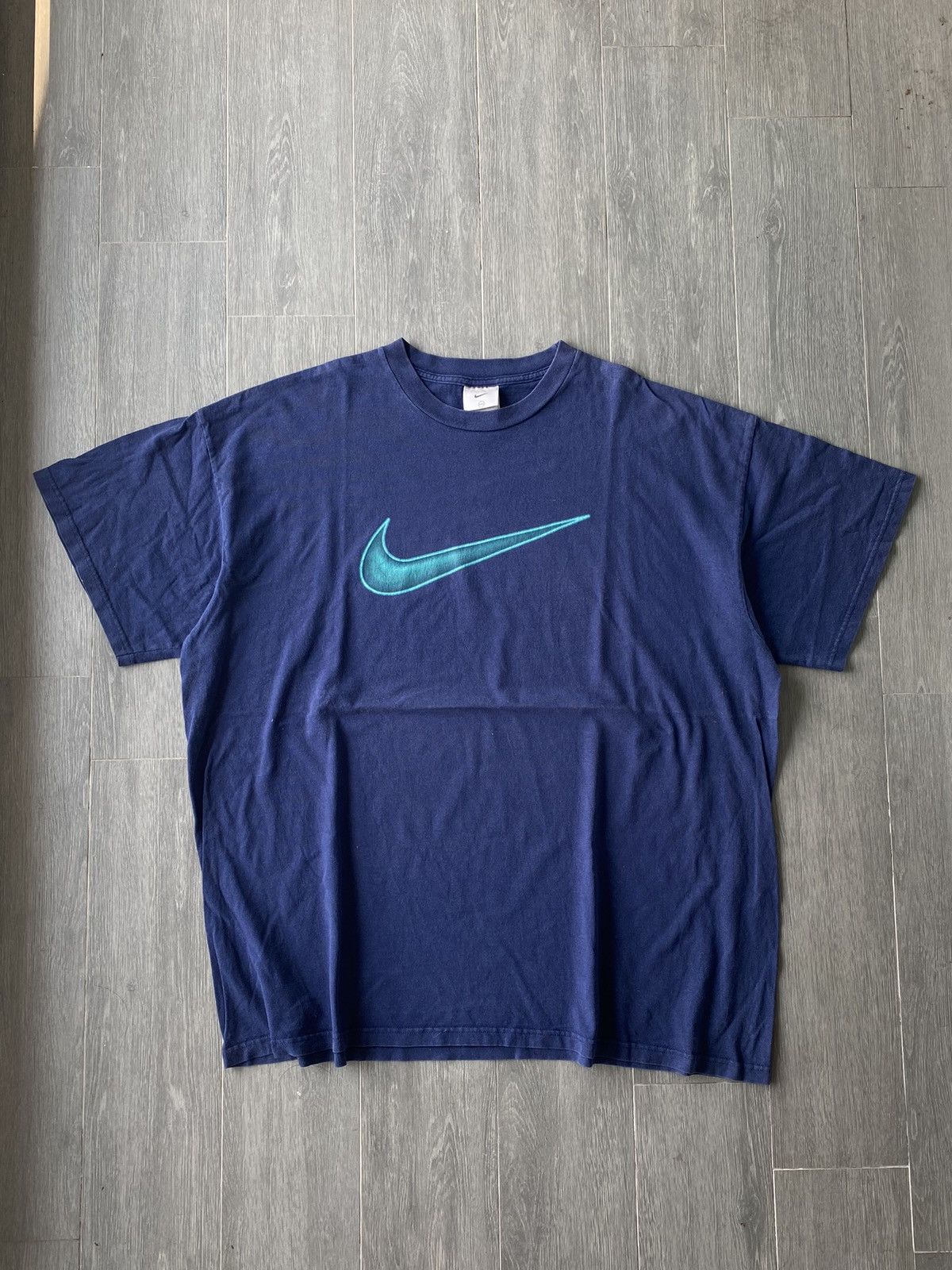 Vintage Navy Nike Big Swoosh Tee
