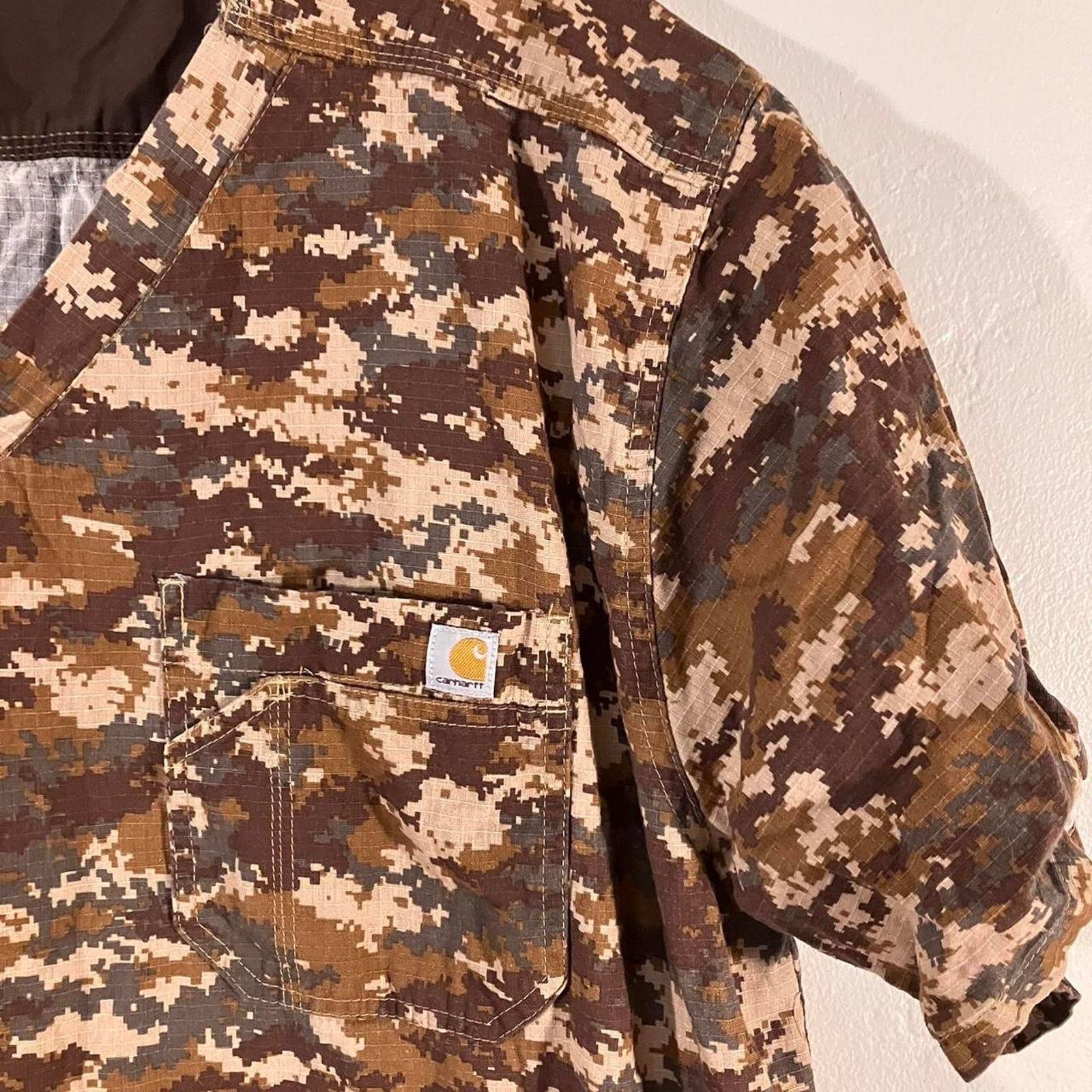 Carhartt Carhartt C15104 Men's Digital Camo Print Ripstop Scrub Top Size US XXL / EU 58 / 5 - 2 Thumbnail