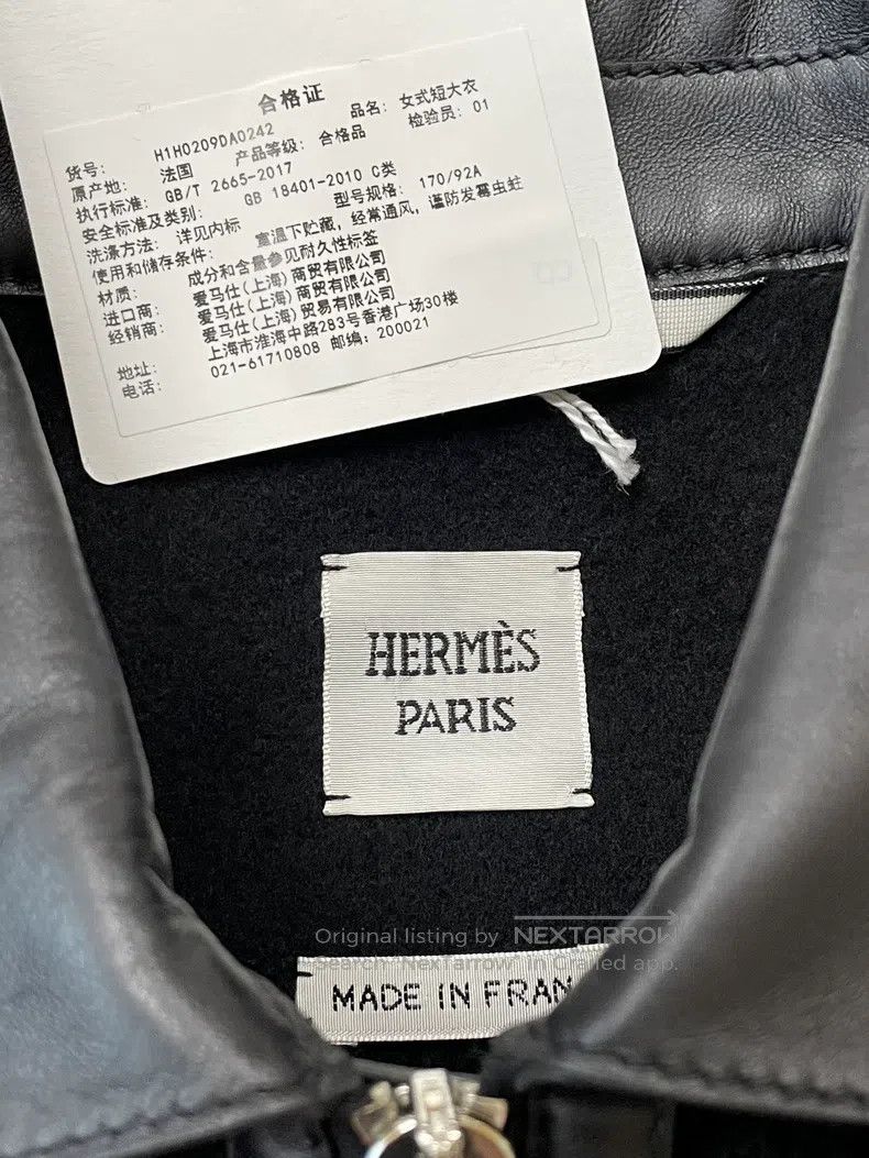 Hermes Hermes Black Cashmere Patch Leather Jacket Size M / US 6-8 / IT 42-44 - 3 Thumbnail