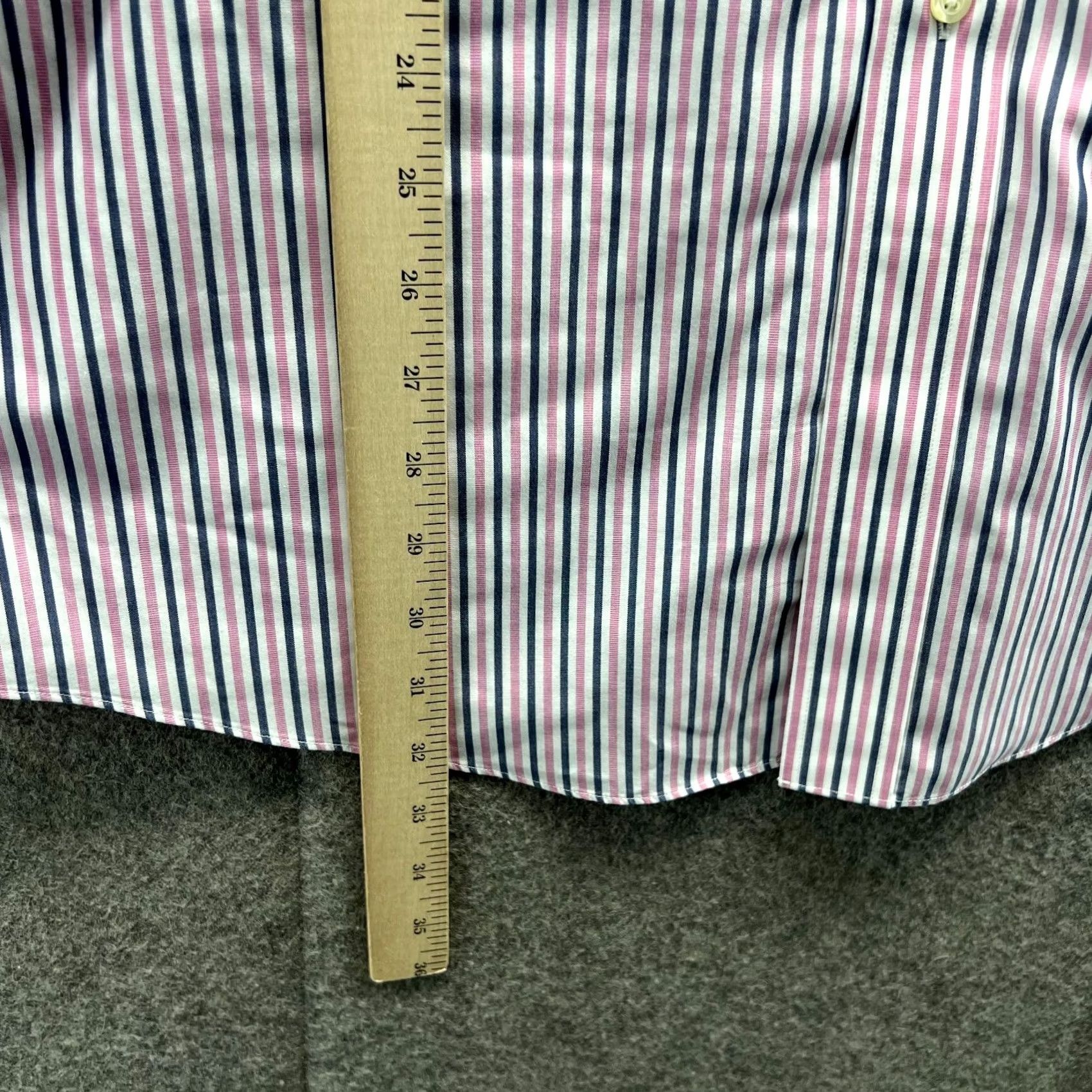 Brooks Brothers Brooks Brothers Shirt Mens 17 33 Pink Button Down Preppy Striped Regent Cotton Regular Long Sleeve Christmas? Size US XL / EU 56 / 4 - 4 Thumbnail