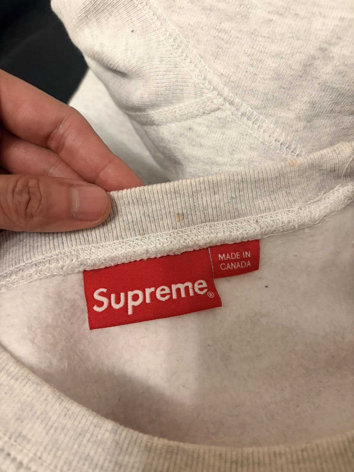 Supreme Supreme Box Logo Crewneck Sweater Bogo Grey Red Large Size US L / EU 52-54 / 3 - 8 Thumbnail