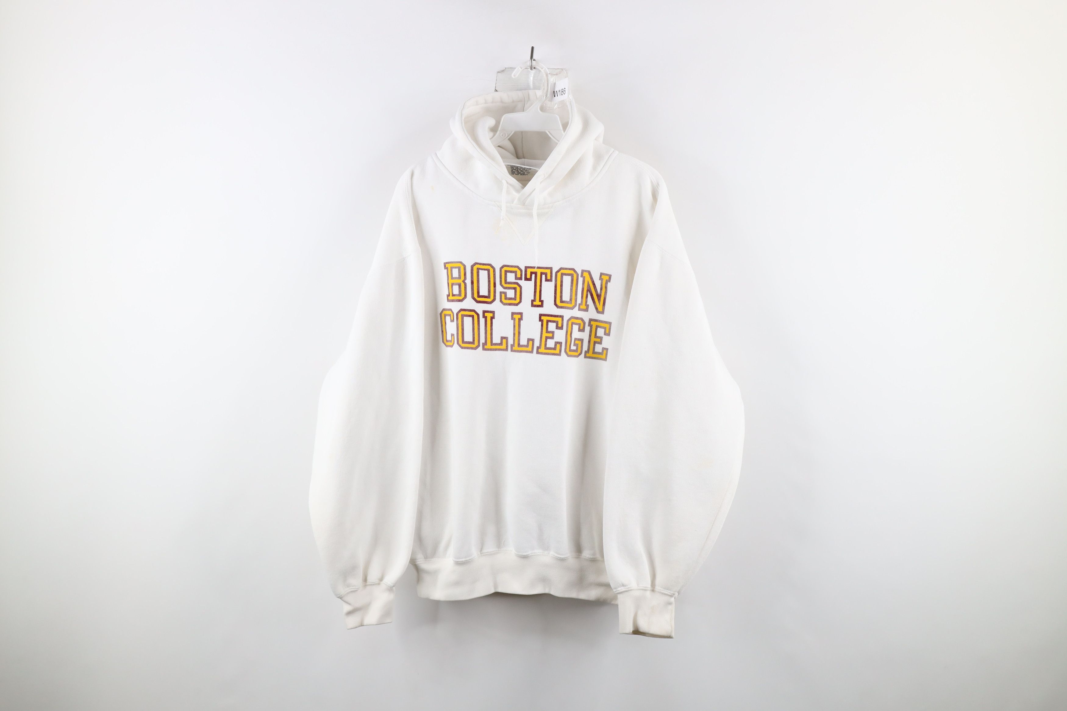 image of Vintage 90's Heavyweight Boston College University Hoodie Usa in White, Men's (Size 2XL)