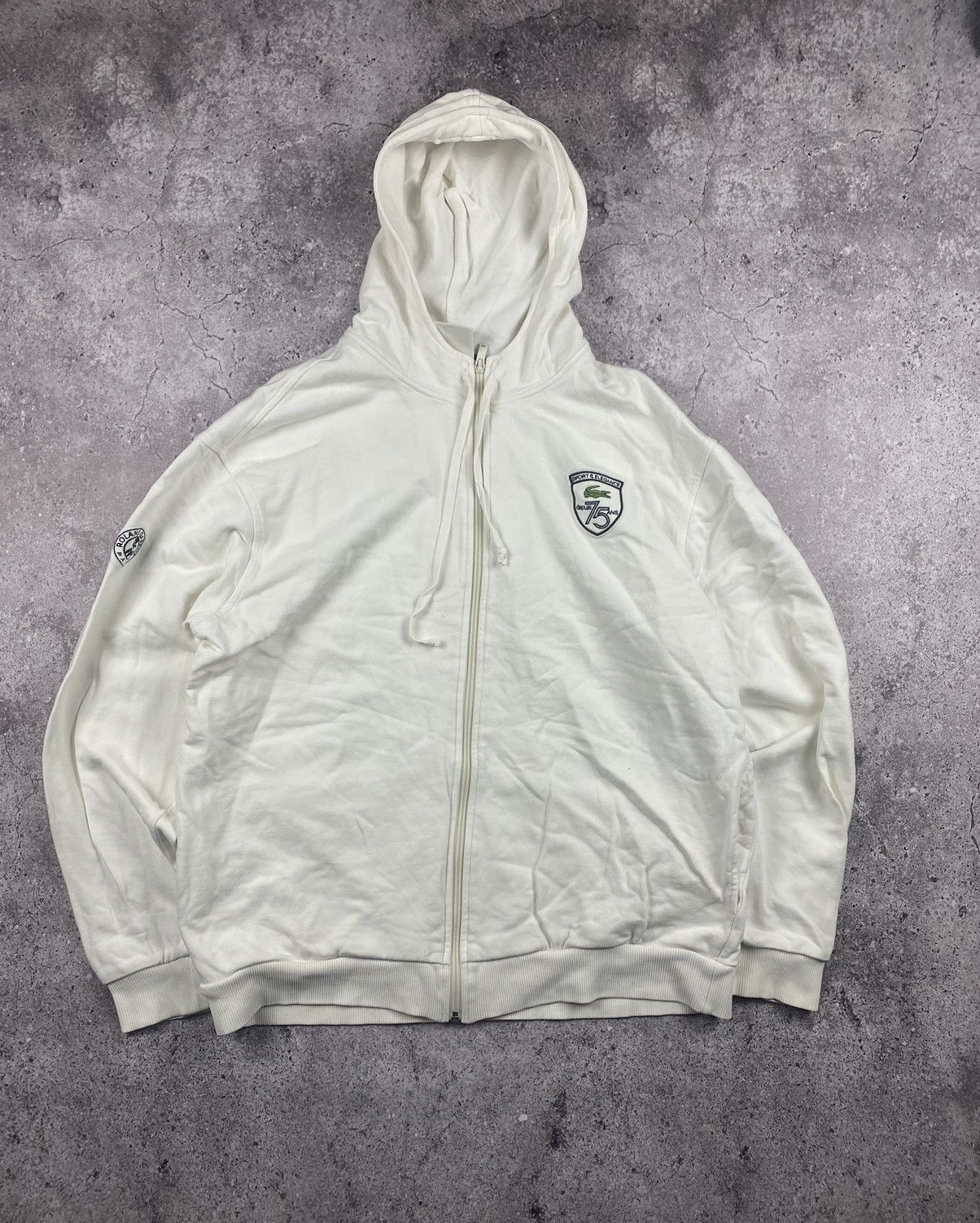 Lacoste × Vintage Vintage Lacoste Sport Logo zip Hoodie white Xl Size US L / EU 52-54 / 3 - 1 Thumbnail