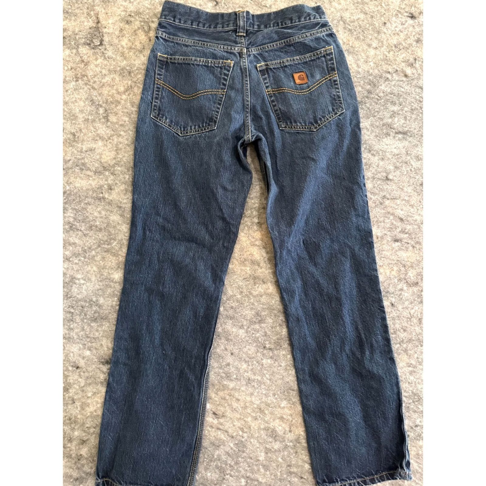 Carhartt Carhartt Jeans Mens 29x32 Blue Denim Relaxed Fit Straight Leg Grunge Size US 29 - 2 Thumbnail