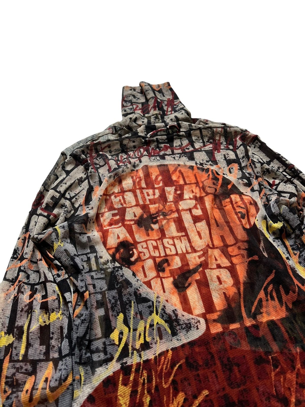Jean Paul Gaultier AW1997 Fight Racism Tattoo Mesh L/S Shirt Size US L / EU 52-54 / 3 - 2 Thumbnail