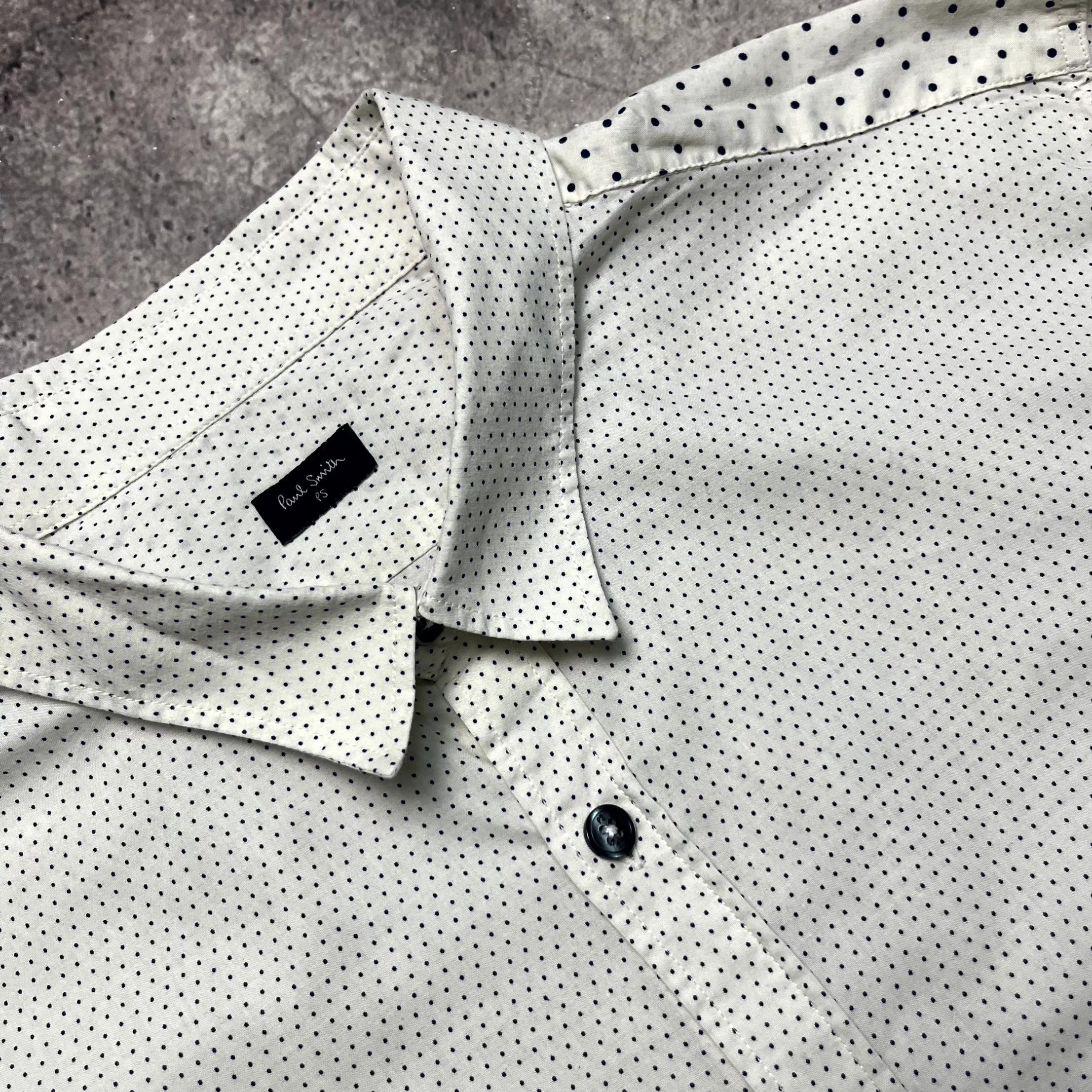 Paul Smith Paul Smith White Polka Dot Long Sleeve Button Shirt Size XL Size US XL / EU 56 / 4 - 5 Thumbnail