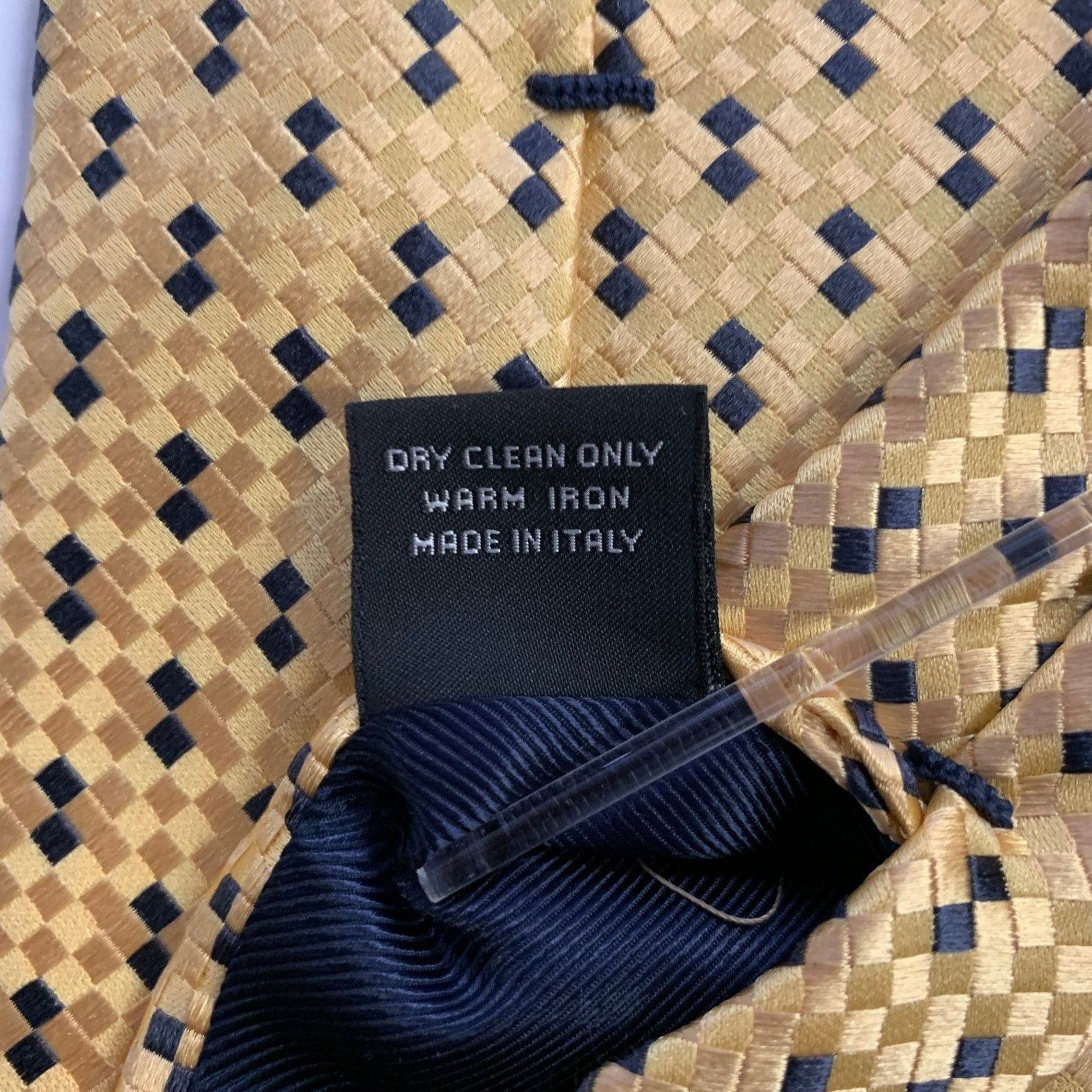Ermenegildo Zegna ERMENEGILDO ZEGNA One Size Yellow Black Silk Tie Size ONE SIZE - 4 Thumbnail