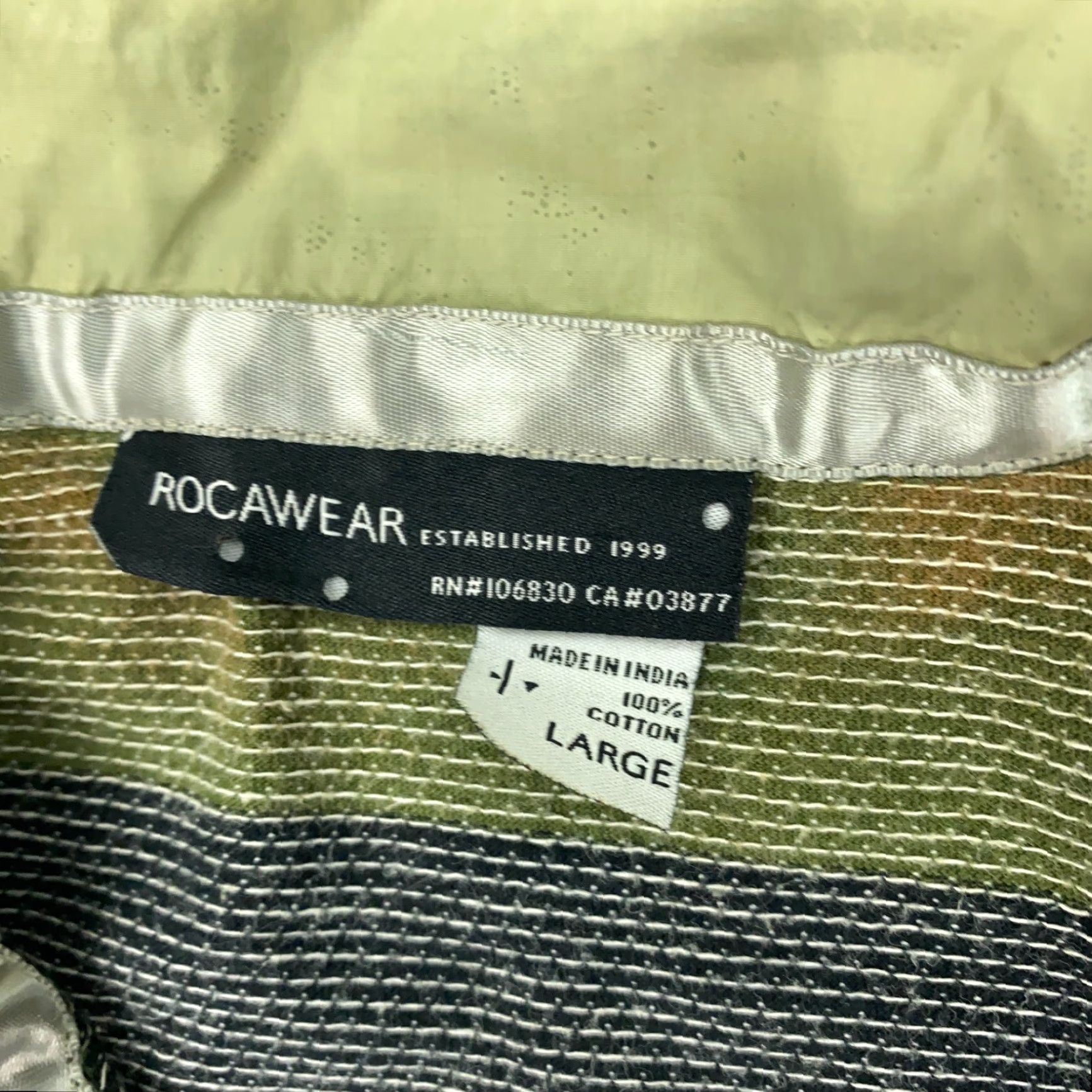 Rocawear VINTAGE Rocawear Polo Shirt Mens Large Green Striped 90s Grunge Hip Hop Mens Size US L / EU 52-54 / 3 - 5 Thumbnail