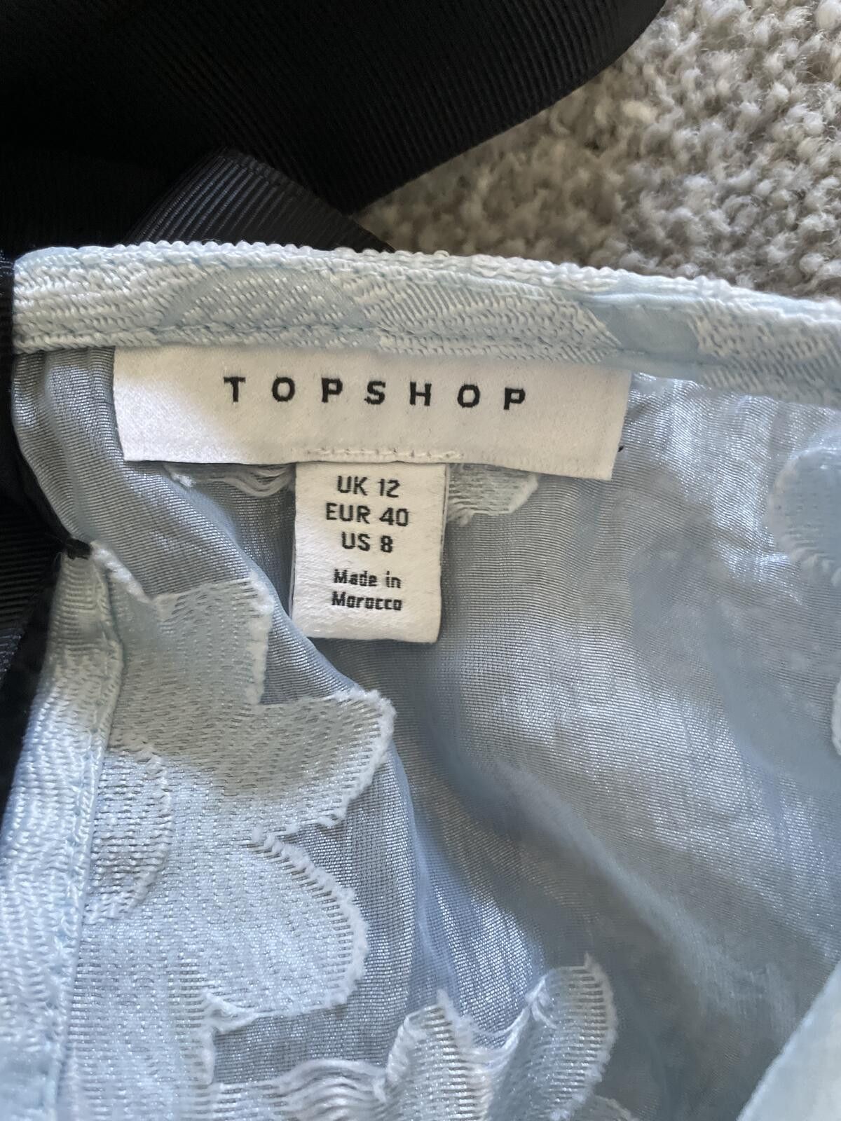 Topshop Topshop Puff Sleeve Floral Dress Women's 8 Sz Blue Romantic Size M / US 6-8 / IT 42-44 - 2 Thumbnail