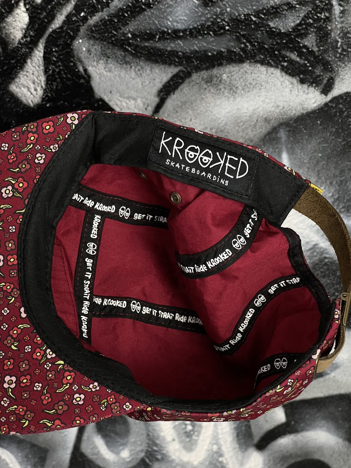 Vintage Krooked Skateboarding Multicolour 5 Panel Cap Size ONE SIZE - 8 Thumbnail